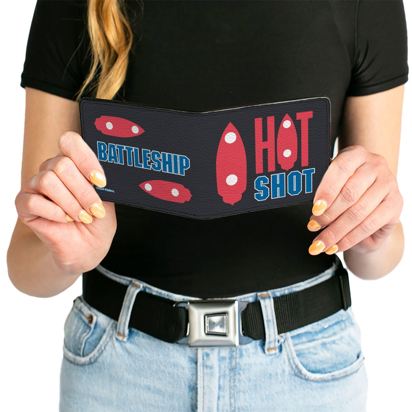 Bi-Fold Wallet - BATTLESHIP HOT SHOT Ships Black/Red/Blue/White