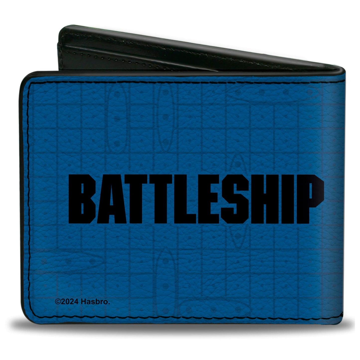Bi-Fold Wallet - BATTLESHIP ONE HIT WONDER and Title Logo Ocean Grid Blues/Black/Red