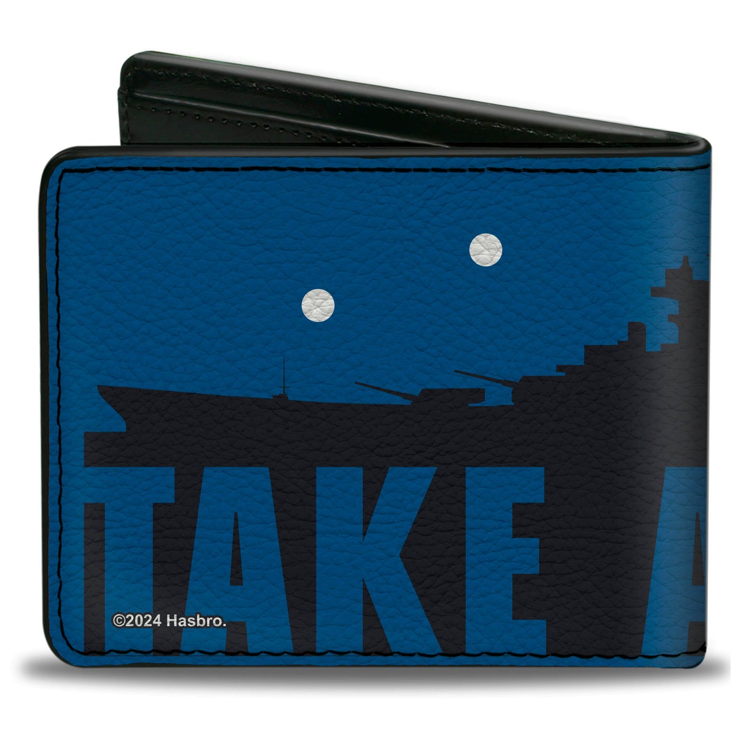 Bi-Fold Wallet - Battleship Silhouette TAKE A SHOT Blues/White