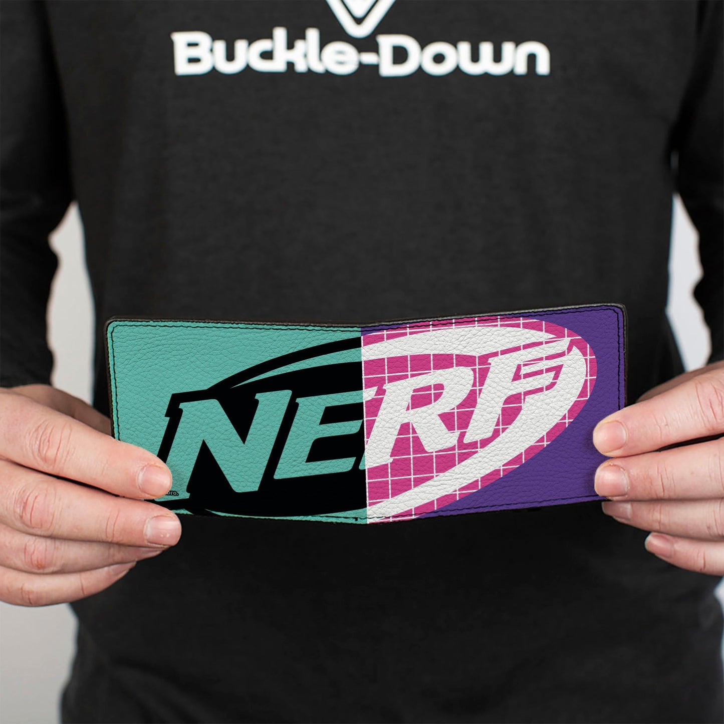 Bi-Fold Wallet - NERF Logo Grid Split Blues/Black/Pink/White