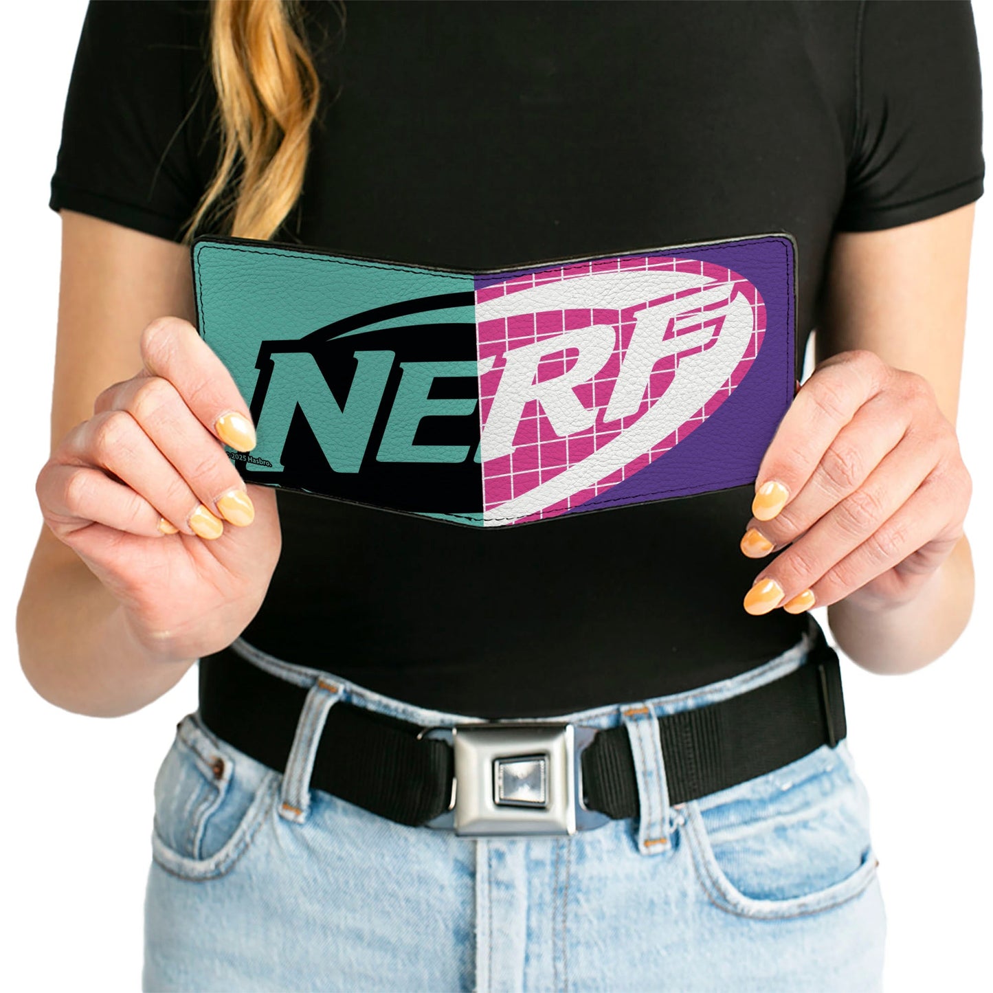 Bi-Fold Wallet - NERF Logo Grid Split Blues/Black/Pink/White