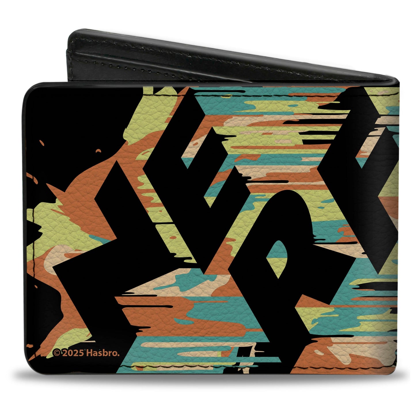 Bi-Fold Wallet - NERF Text Splatter Black/Multi Color