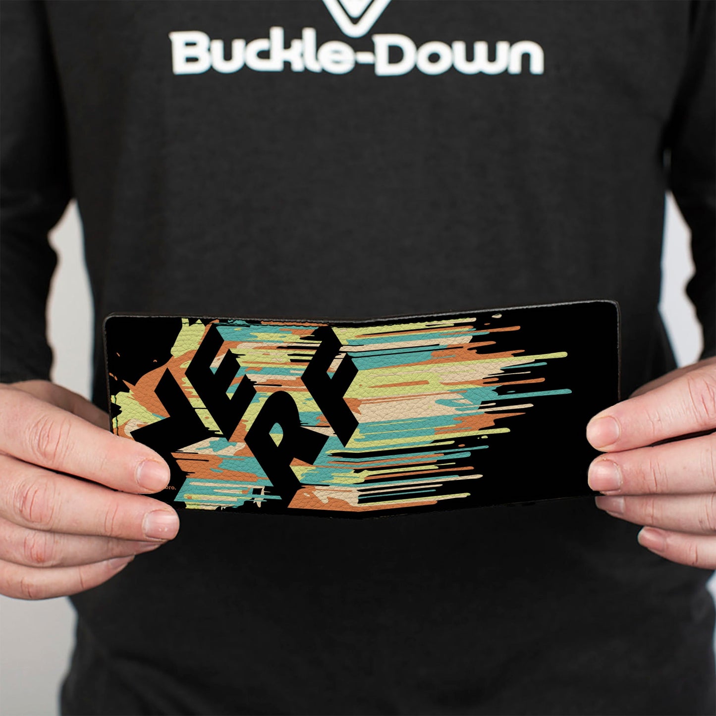 Bi-Fold Wallet - NERF Text Splatter Black/Multi Color