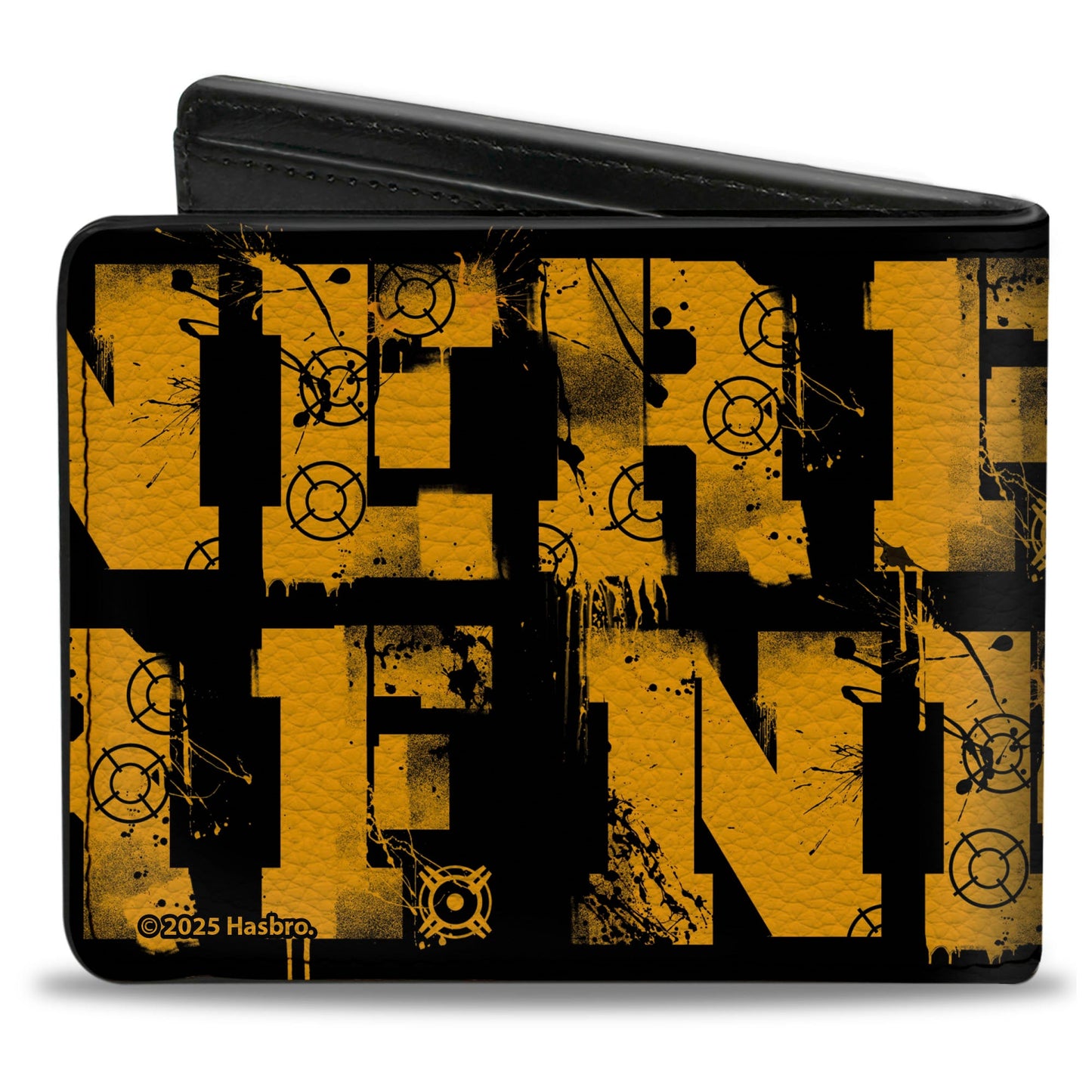 Bi-Fold Wallet - NERF Target Text Black/Orange