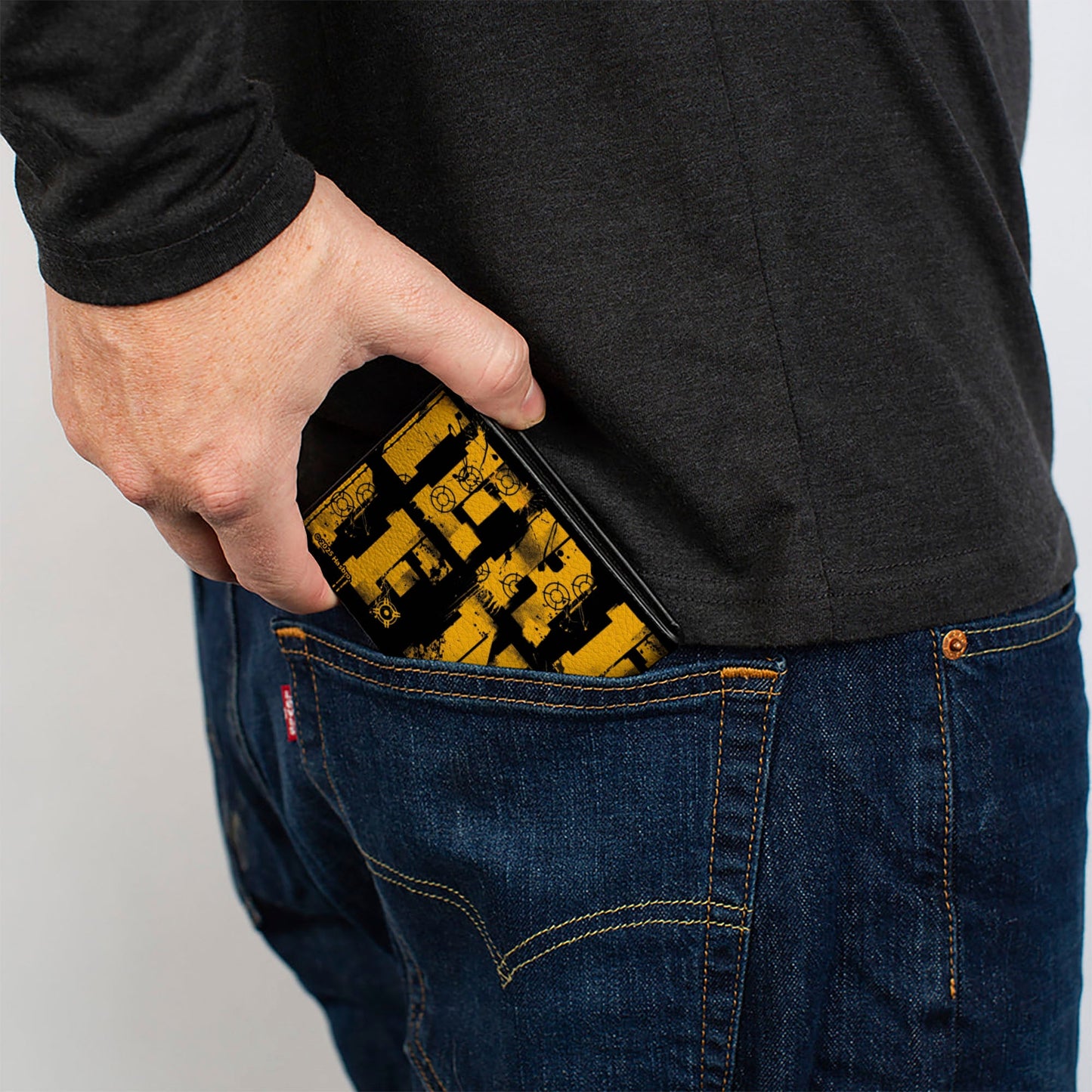 Bi-Fold Wallet - NERF Target Text Black/Orange