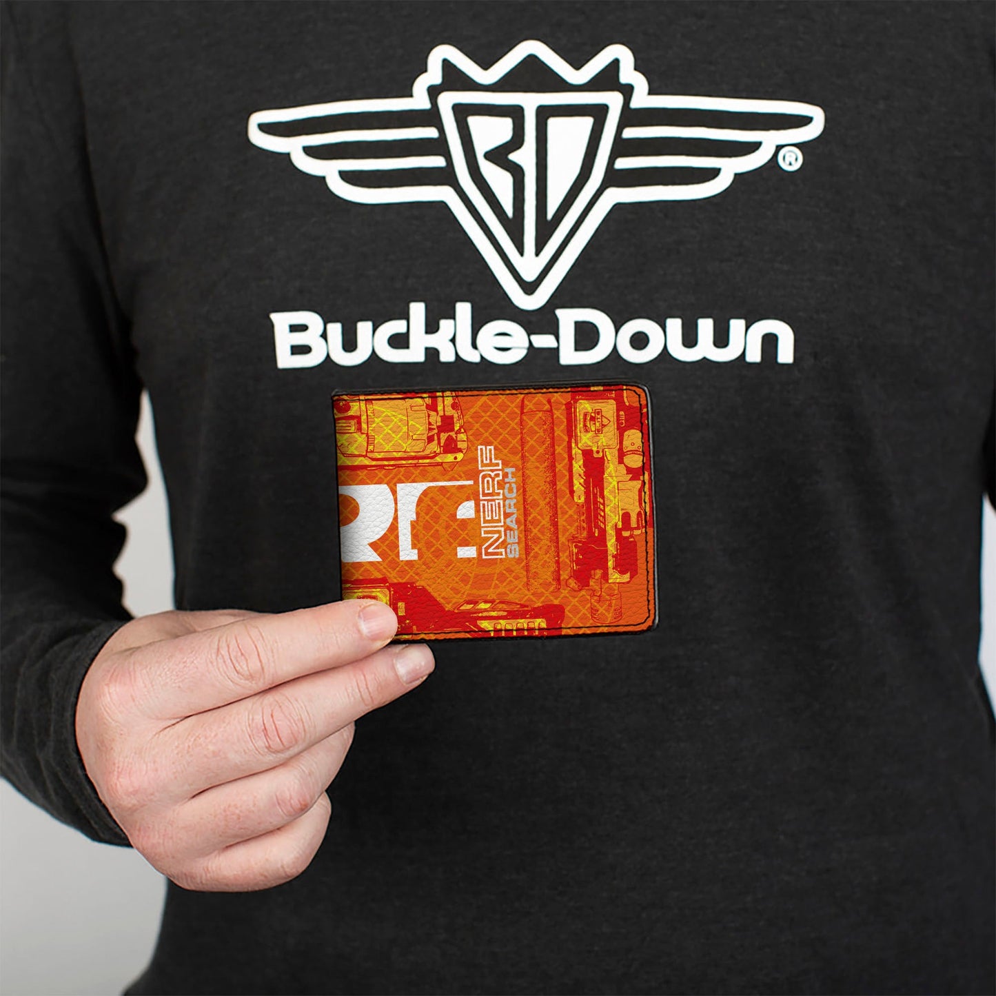 Bi-Fold Wallet - NERF SEARCH DESTROY Blasters Collage Reds/Oranges/White