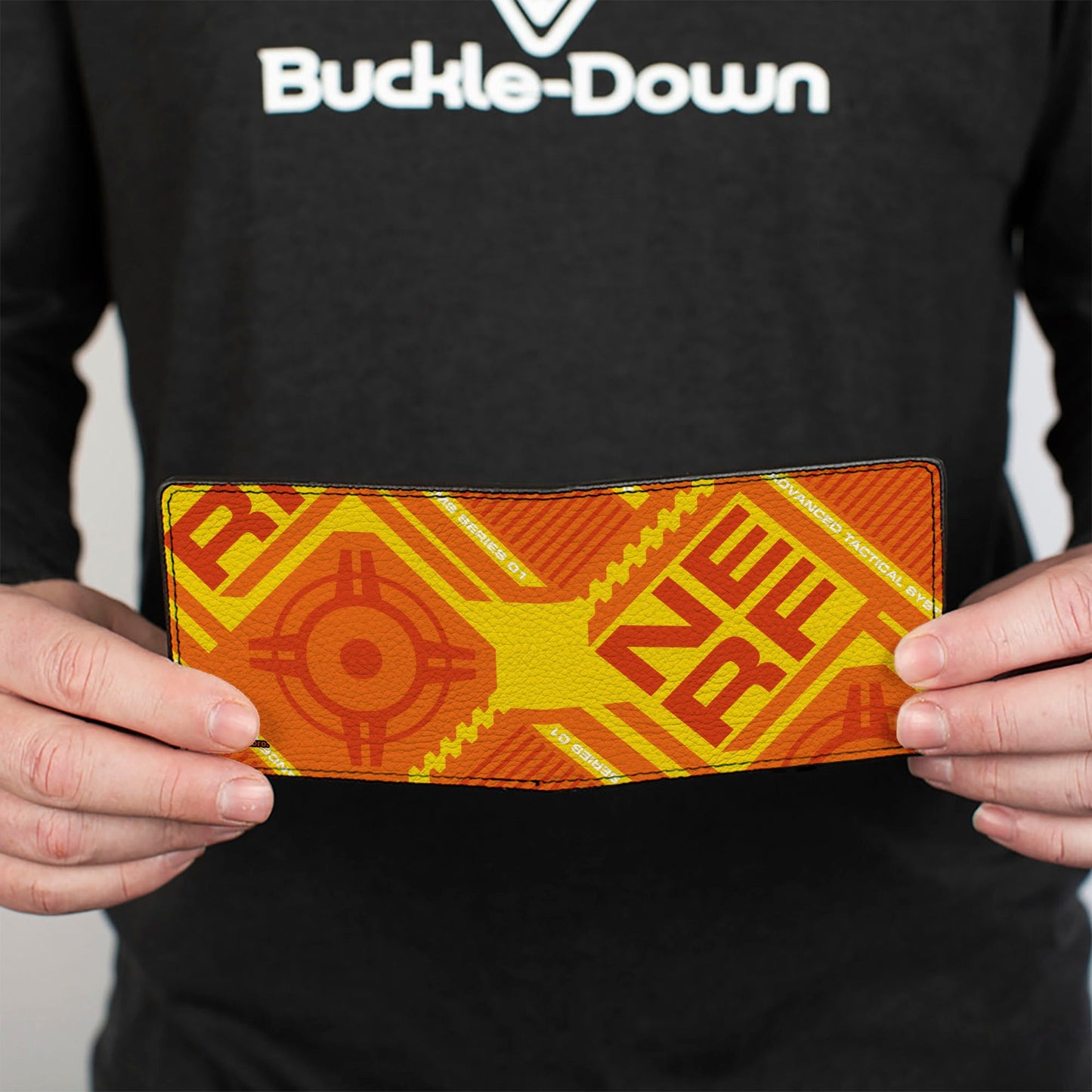 Bi-Fold Wallet - NERF Text and Target Icon Orange/Red/Yellow