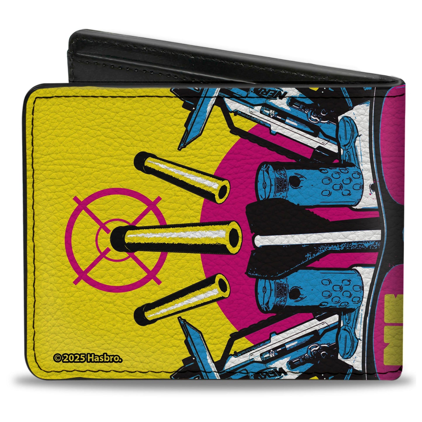 Bi-Fold Wallet - NERF Vortex and Blaster Sunglasses Collage Yellow/Pink/Blue