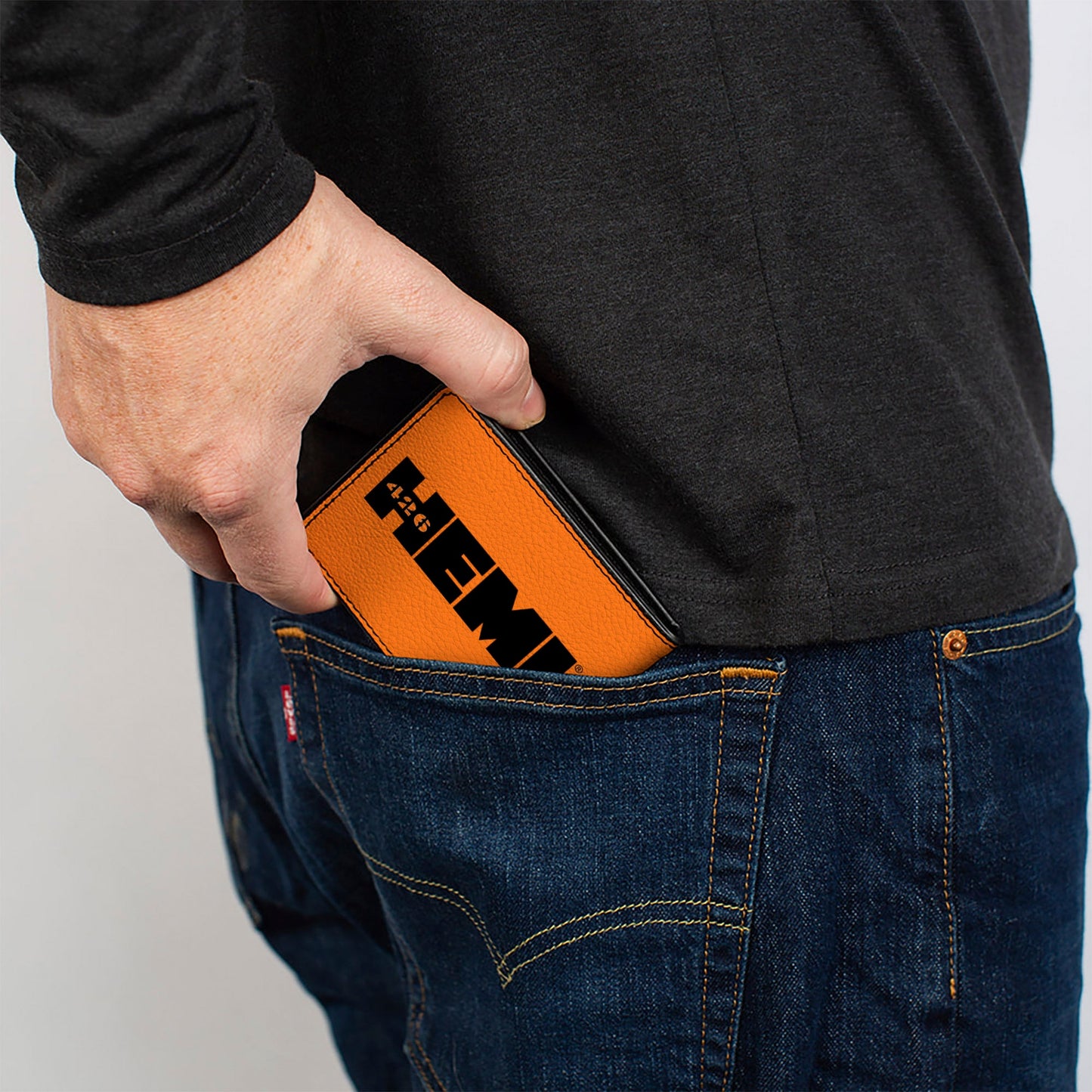 Bi-Fold Wallet - HEMI 426 Logo Orange Black