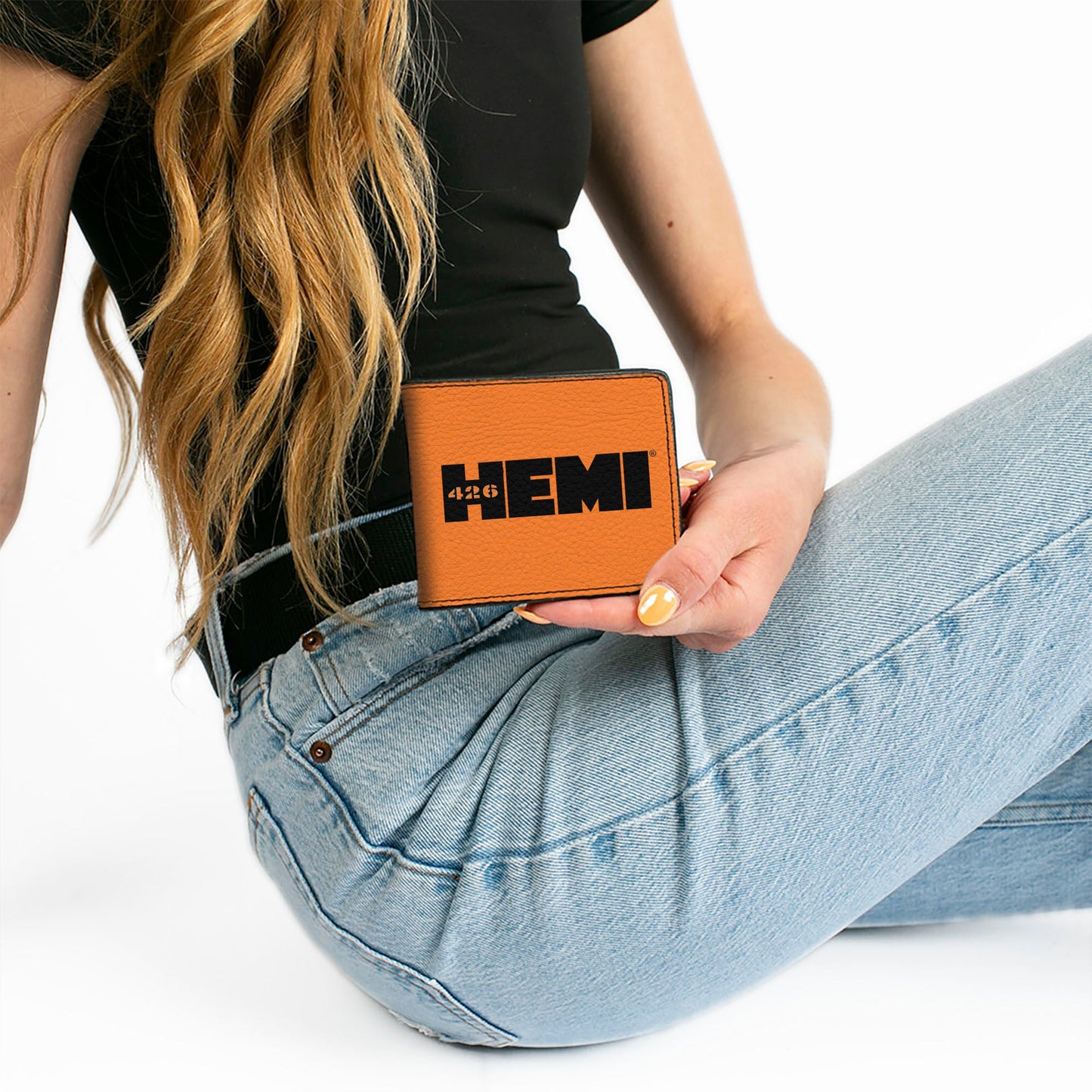 Bi-Fold Wallet - HEMI 426 Logo Orange Black