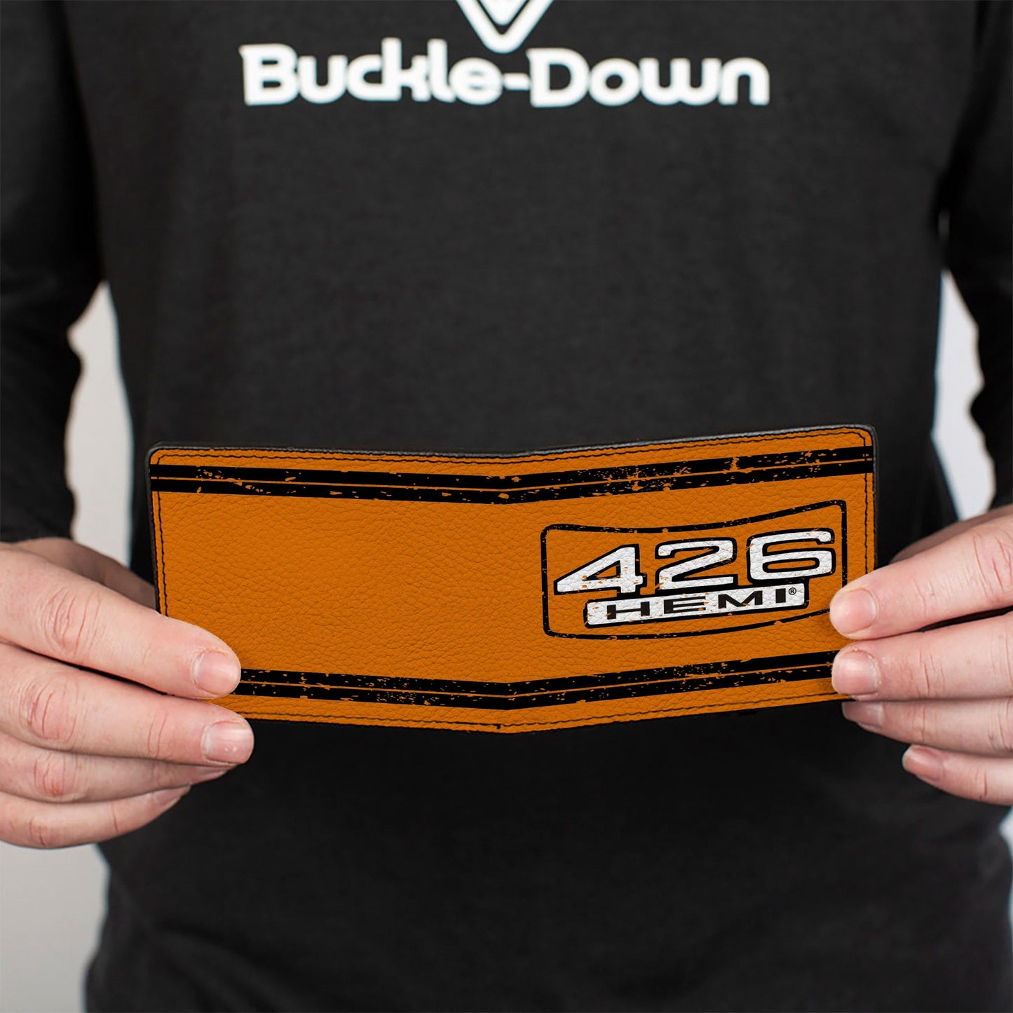 Bi-Fold Wallet - 426 HEMI Badge Weathered Orange Black White