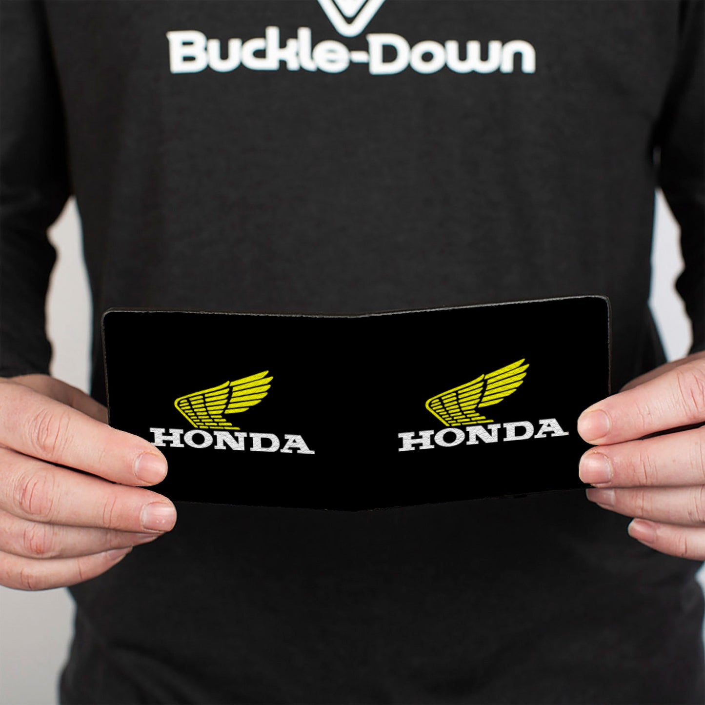 Bi-Fold Wallet - HONDA Motorcycle Black Yellow White