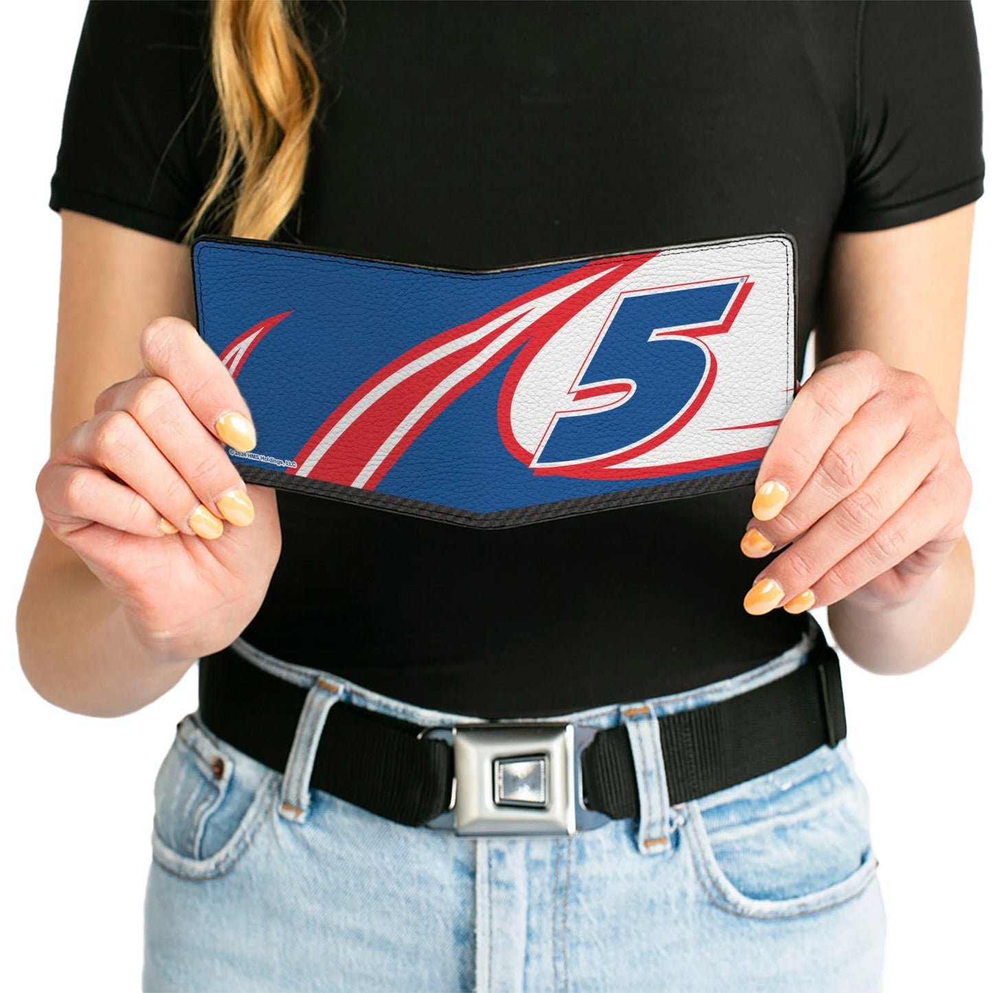 Bi-Fold Wallet - Kyle Larson #5 Racing Logo White/Blue/Red