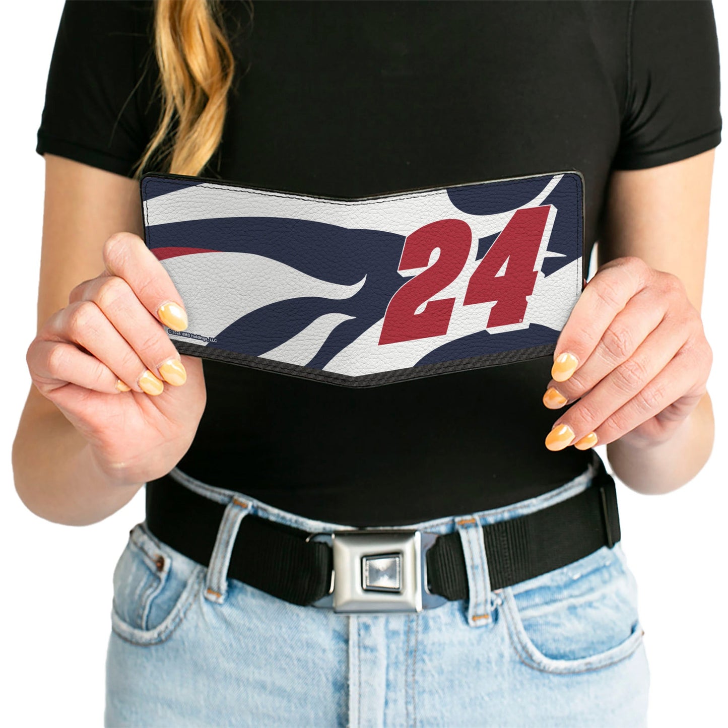 Bi-Fold Wallet - William Byron #24 Racing Logo Flames White/Blue/Red