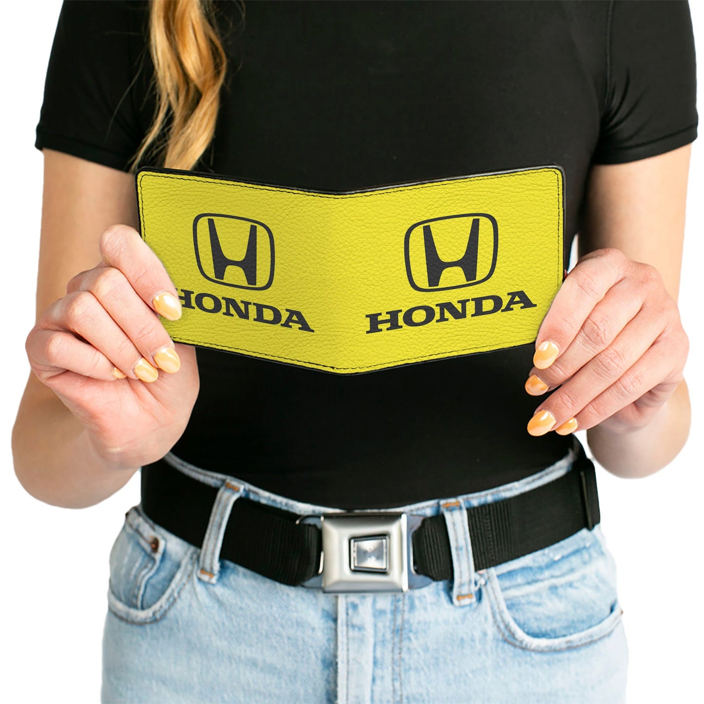 Bi-Fold Wallet - Honda Logo Yellow Black