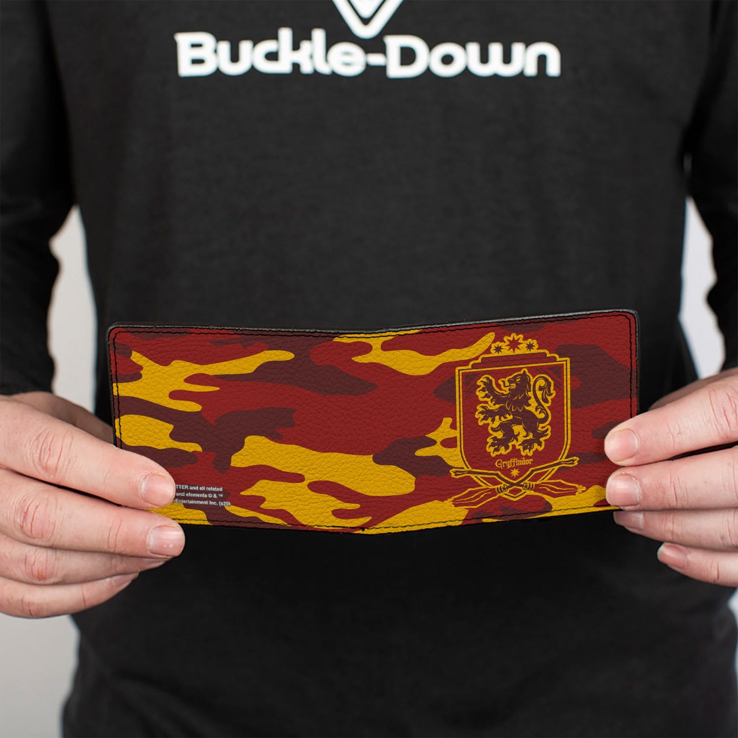 Bi-Fold Wallet - Harry Potter Gryffindor Crest Camo Gold Reds