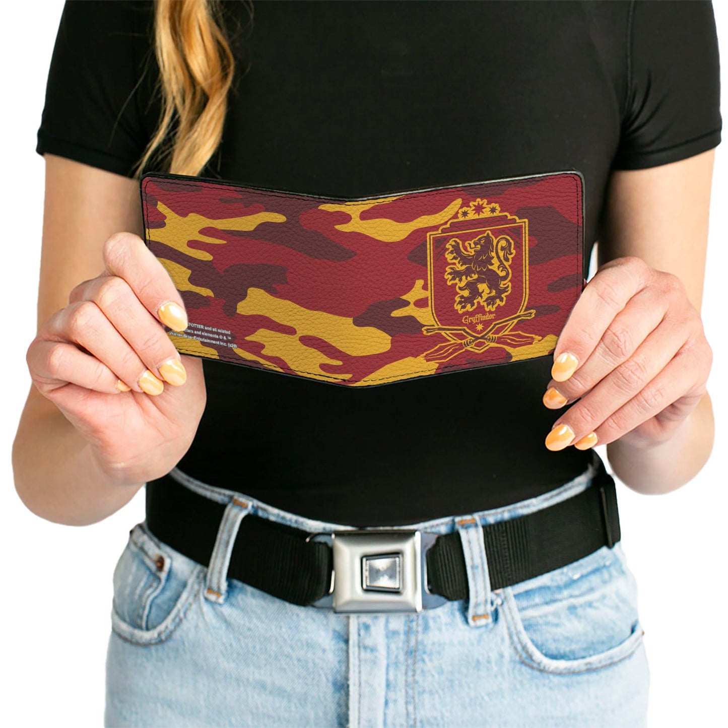 Bi-Fold Wallet - Harry Potter Gryffindor Crest Camo Gold Reds