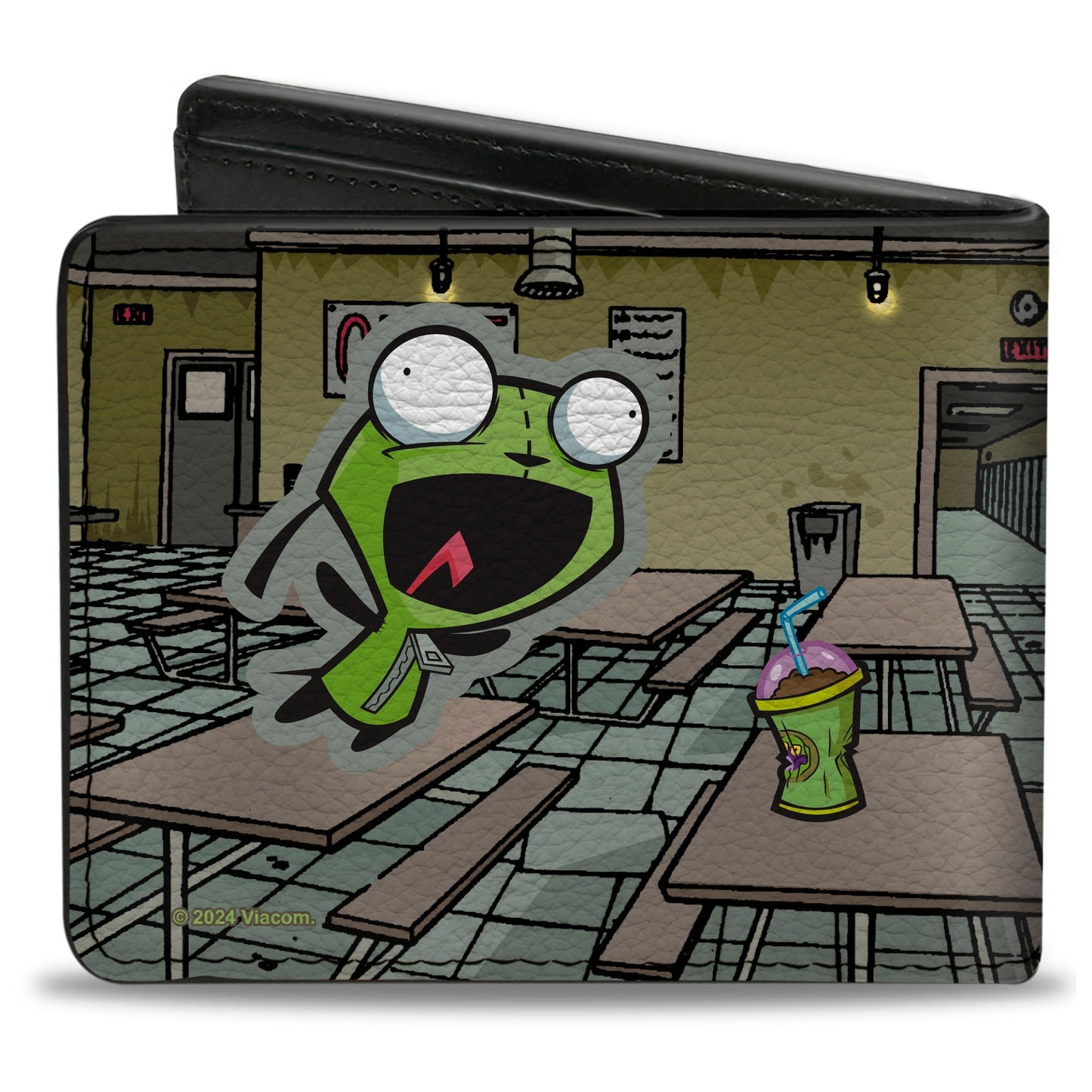 Bi-Fold Wallet - INVADER ZIM GIR Dog Cafeteria Poses and Title Logo