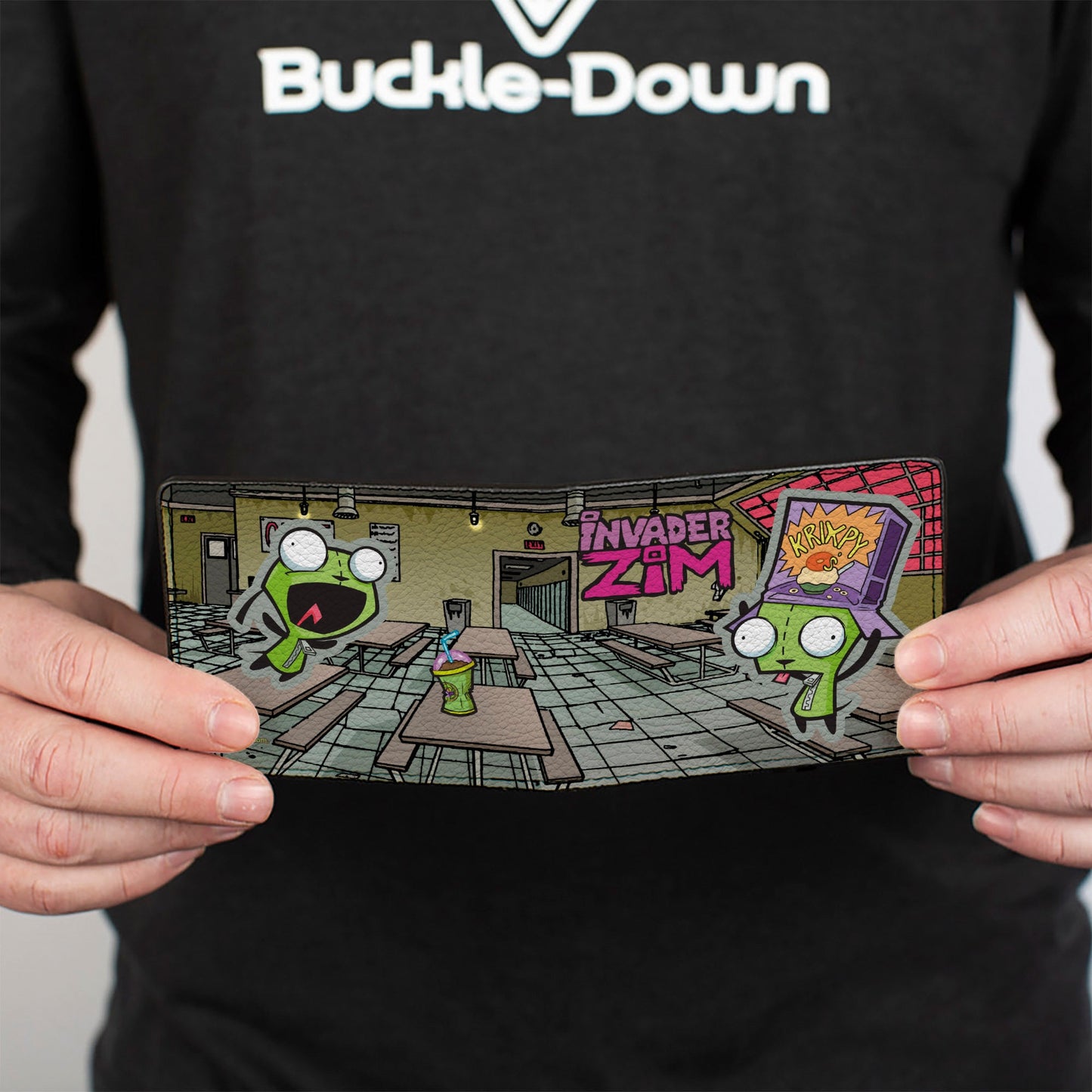 Bi-Fold Wallet - INVADER ZIM GIR Dog Cafeteria Poses and Title Logo