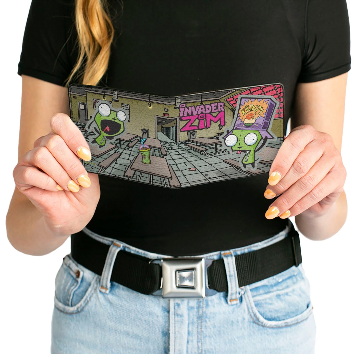 Bi-Fold Wallet - INVADER ZIM GIR Dog Cafeteria Poses and Title Logo