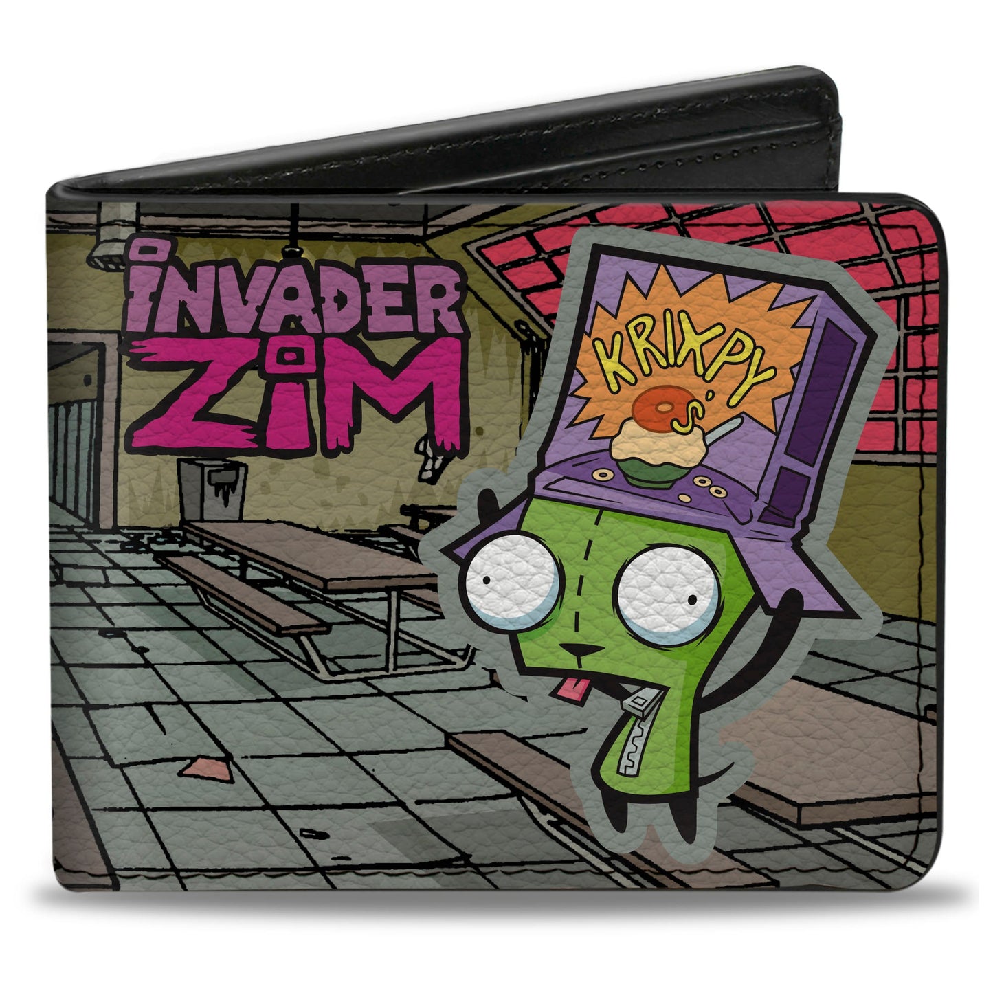 Bi-Fold Wallet - INVADER ZIM GIR Dog Cafeteria Poses and Title Logo