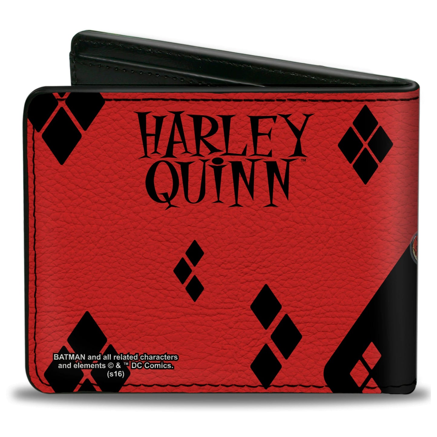 Bi-Fold Wallet - Harley Quinn Issue #20 LA Baseball Cover Pose Diamonds Black Red