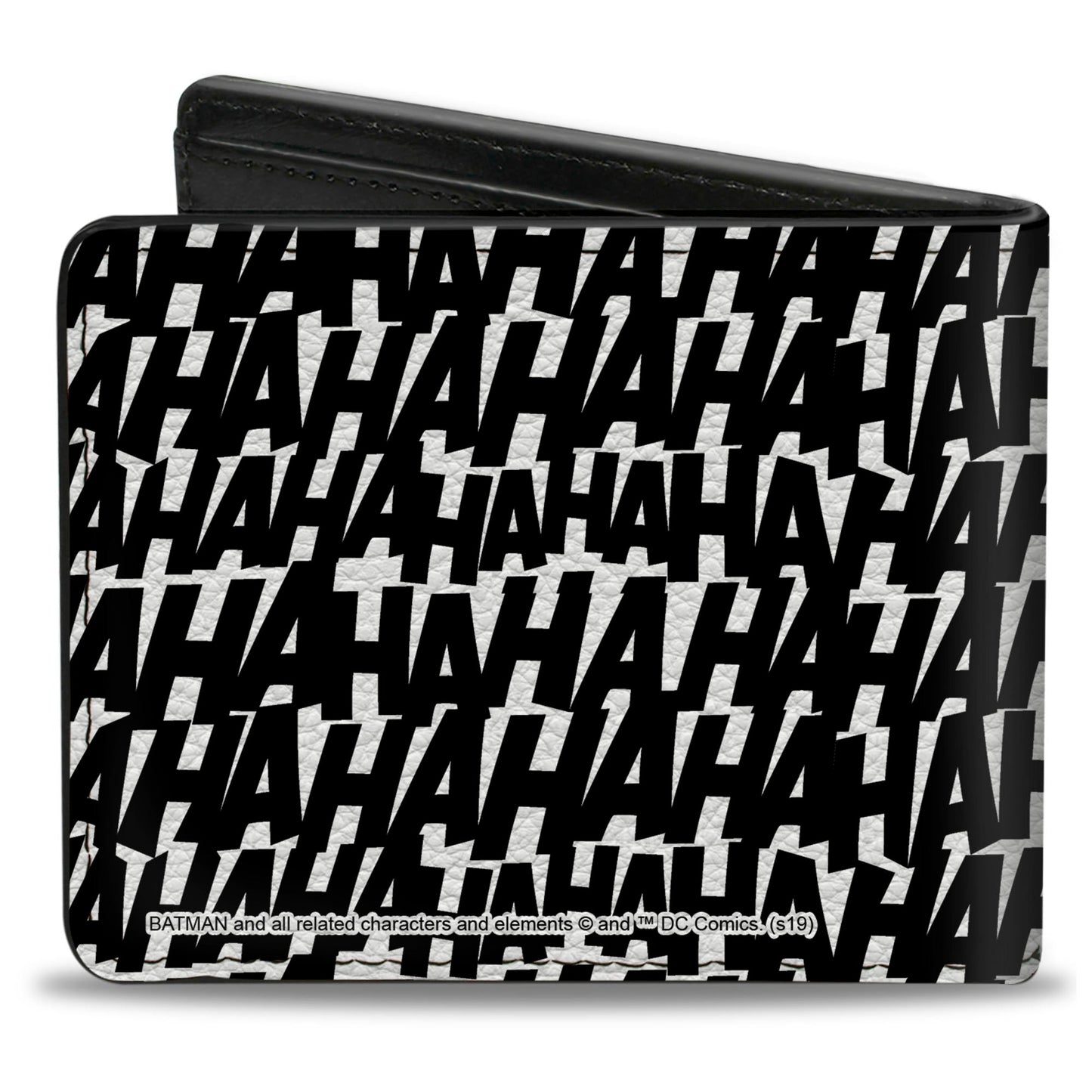 Bi-Fold Wallet - Joker HA HA HA Text White Black