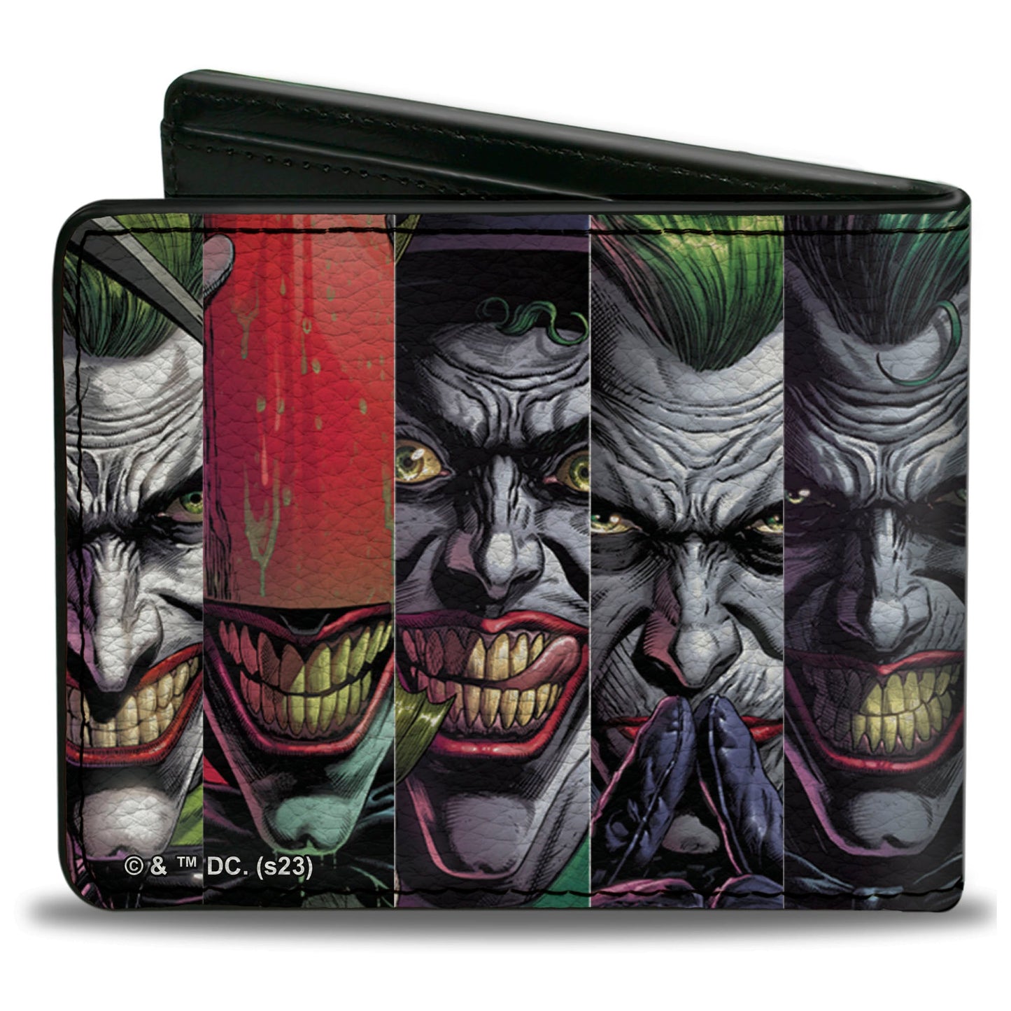 Bi-Fold Wallet - The Joker 10-Comic Book Cover Expression Blocks