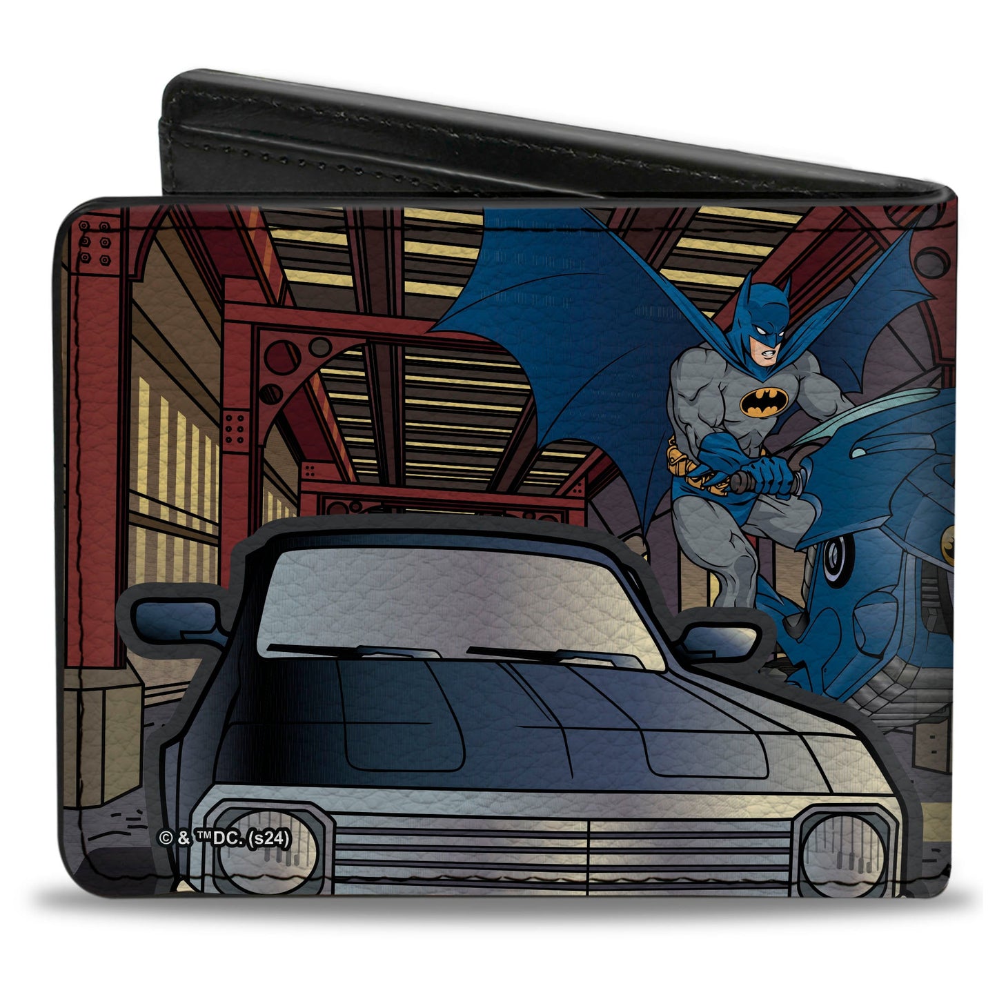 Bi-Fold Wallet - Batman Chasing Joker on Motorcycle in Tunnel Scene
