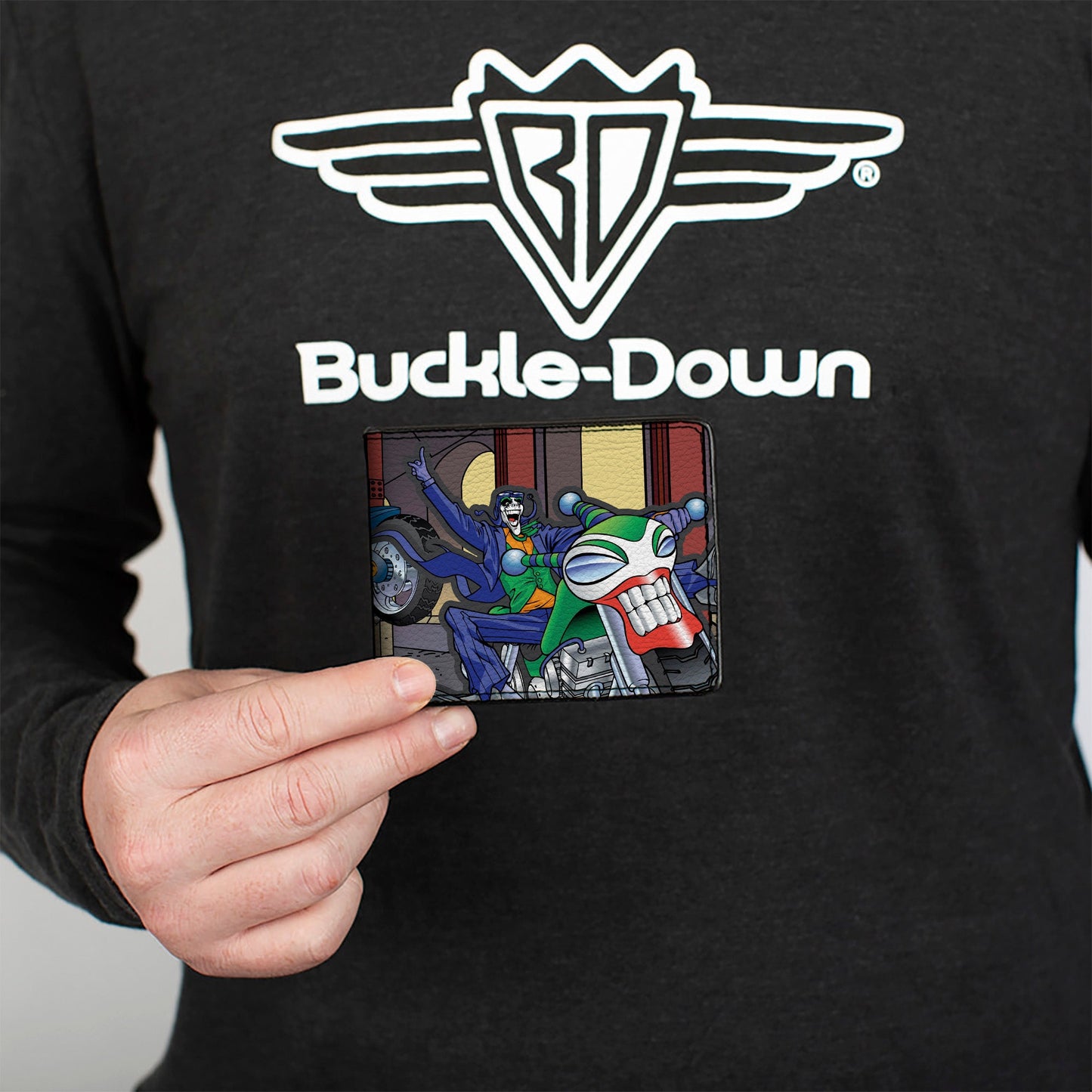 Bi-Fold Wallet - Batman Chasing Joker on Motorcycle in Tunnel Scene