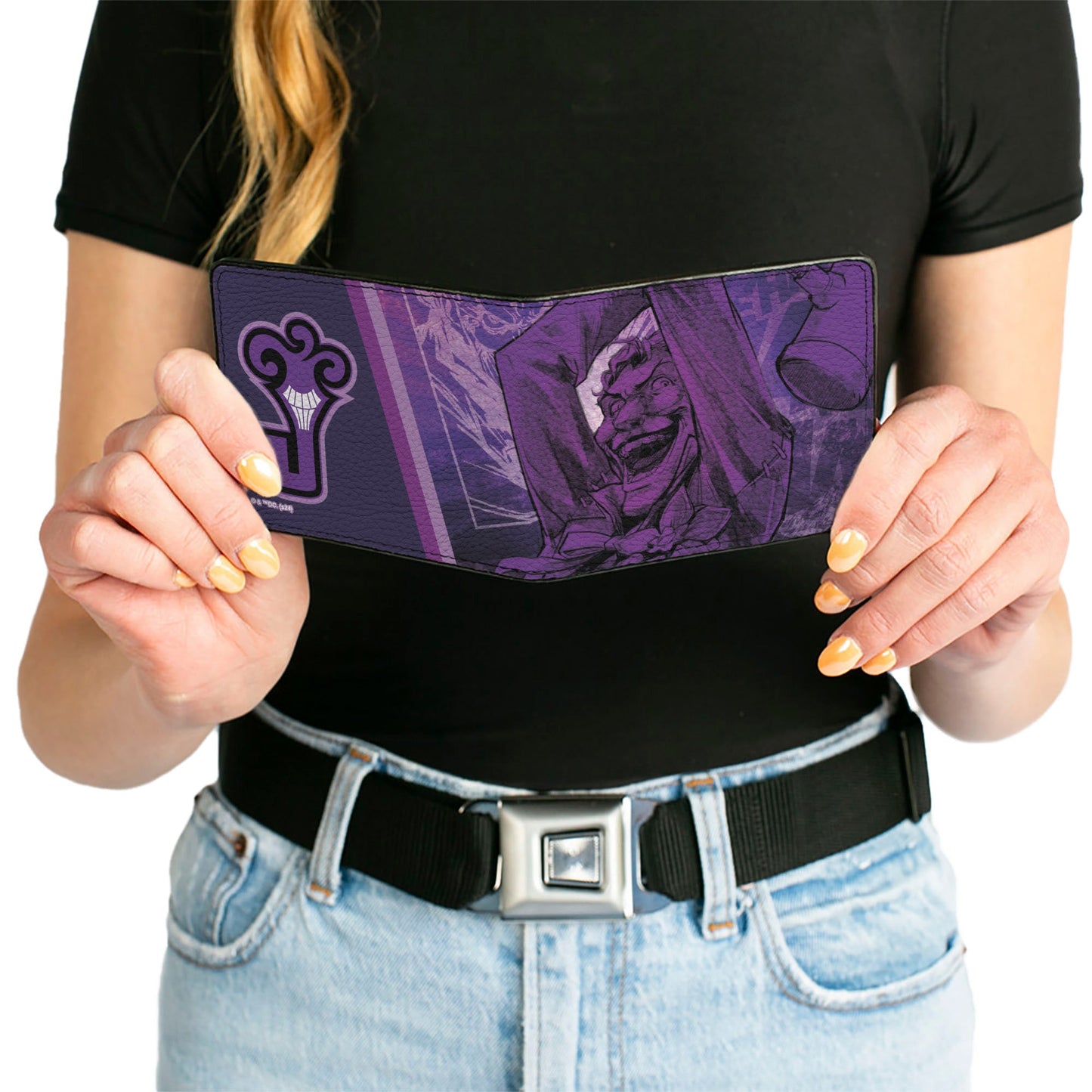 Bi-Fold Wallet - The Joker Hammer Pose and Logo Purples