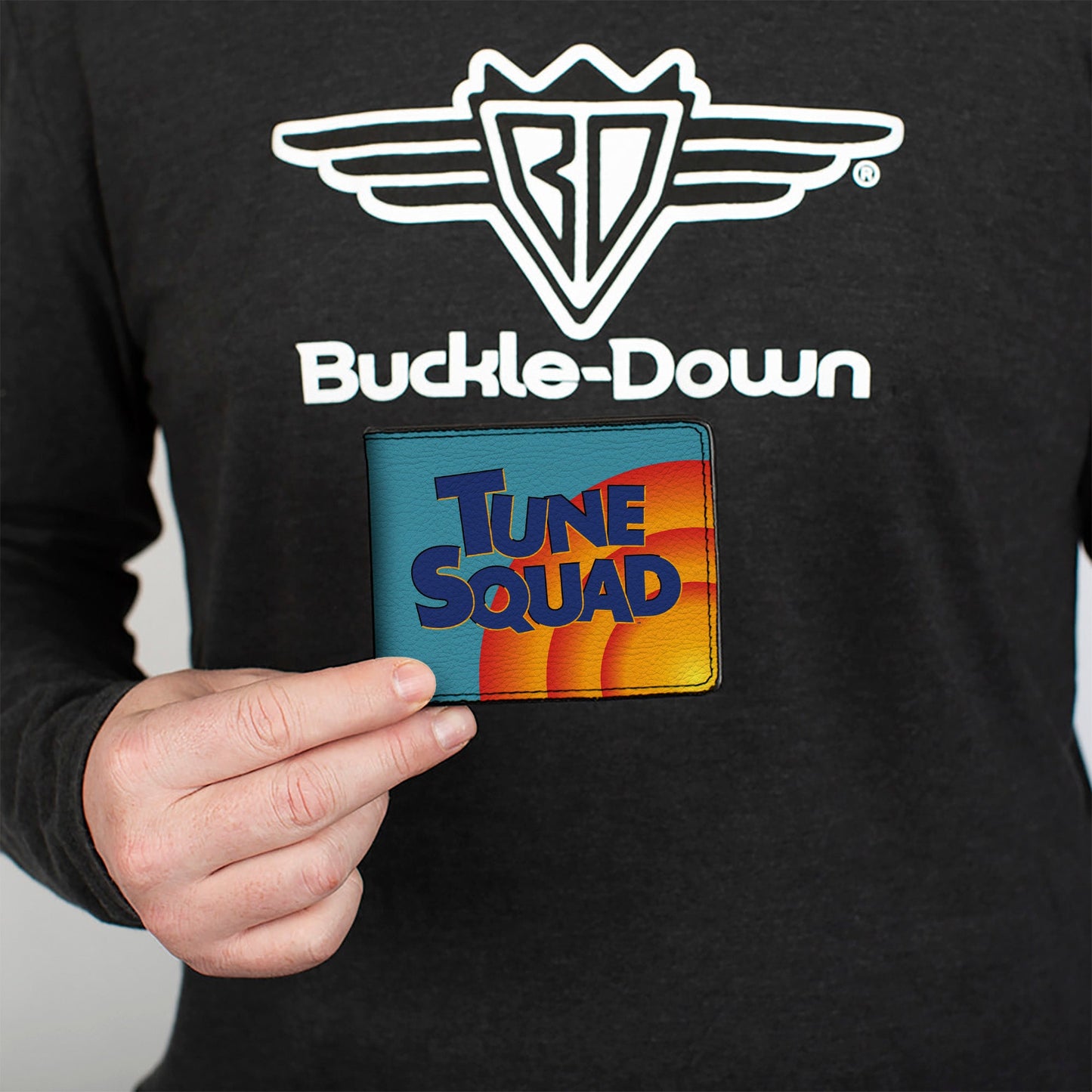 Bi-Fold Wallet - Space Jam 2 TUNE SQUAD Logo Turquoise Oranges Blue