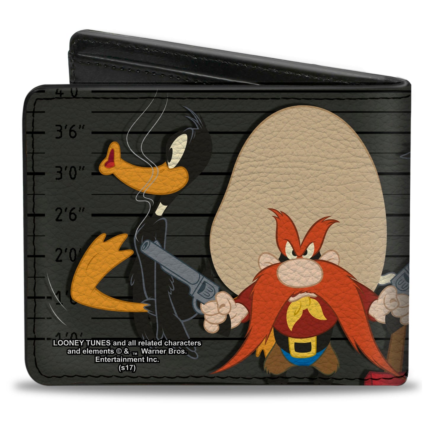 Bi-Fold Wallet - Looney Tunes 6-Character Group Lineup Gray Black