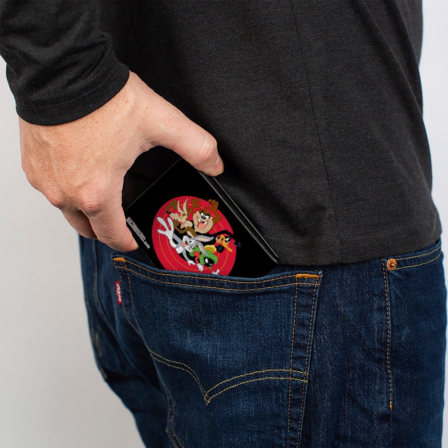 Bi-Fold Wallet - Looney Tunes 5-Character Bullseye Pose Black