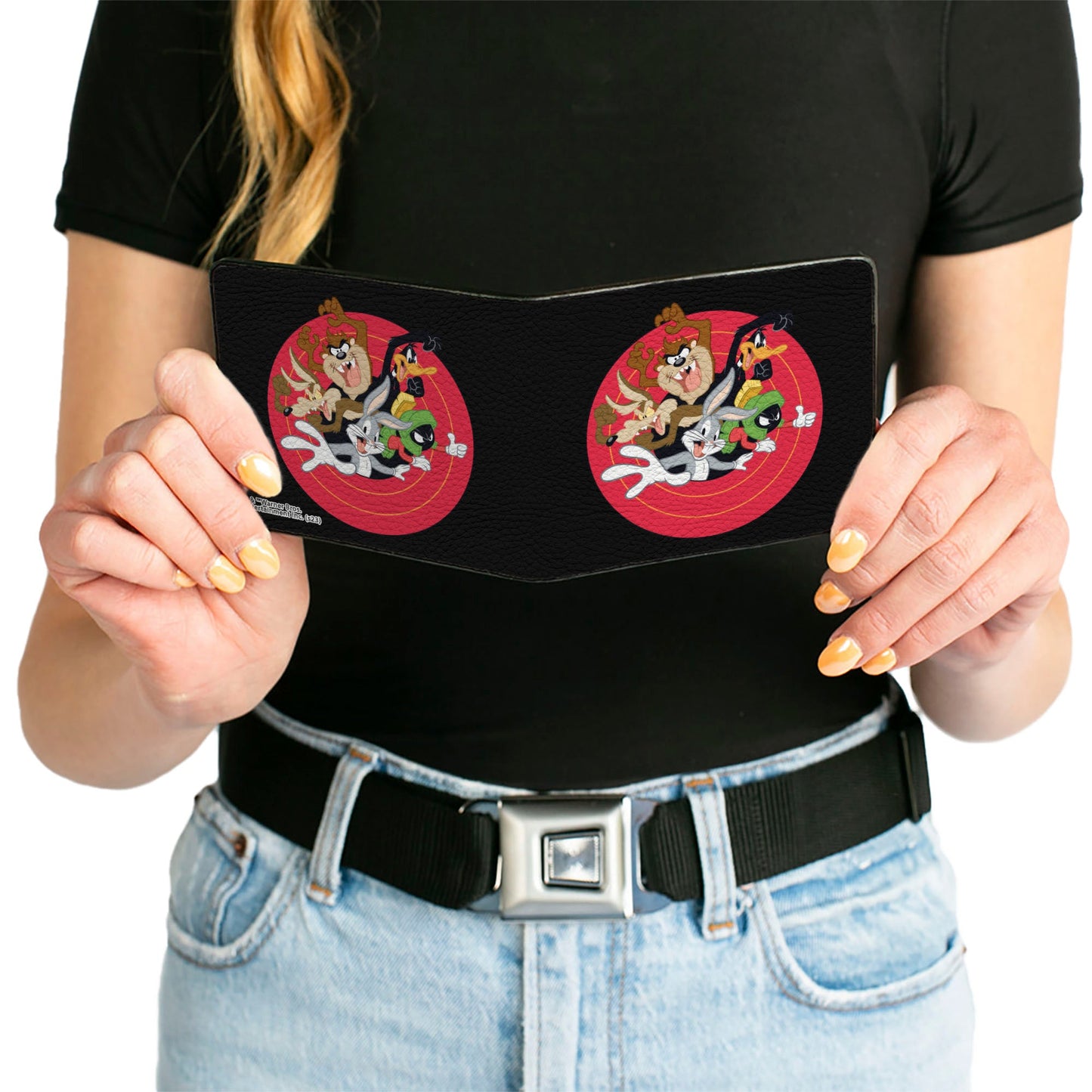 Bi-Fold Wallet - Looney Tunes 5-Character Bullseye Pose Black