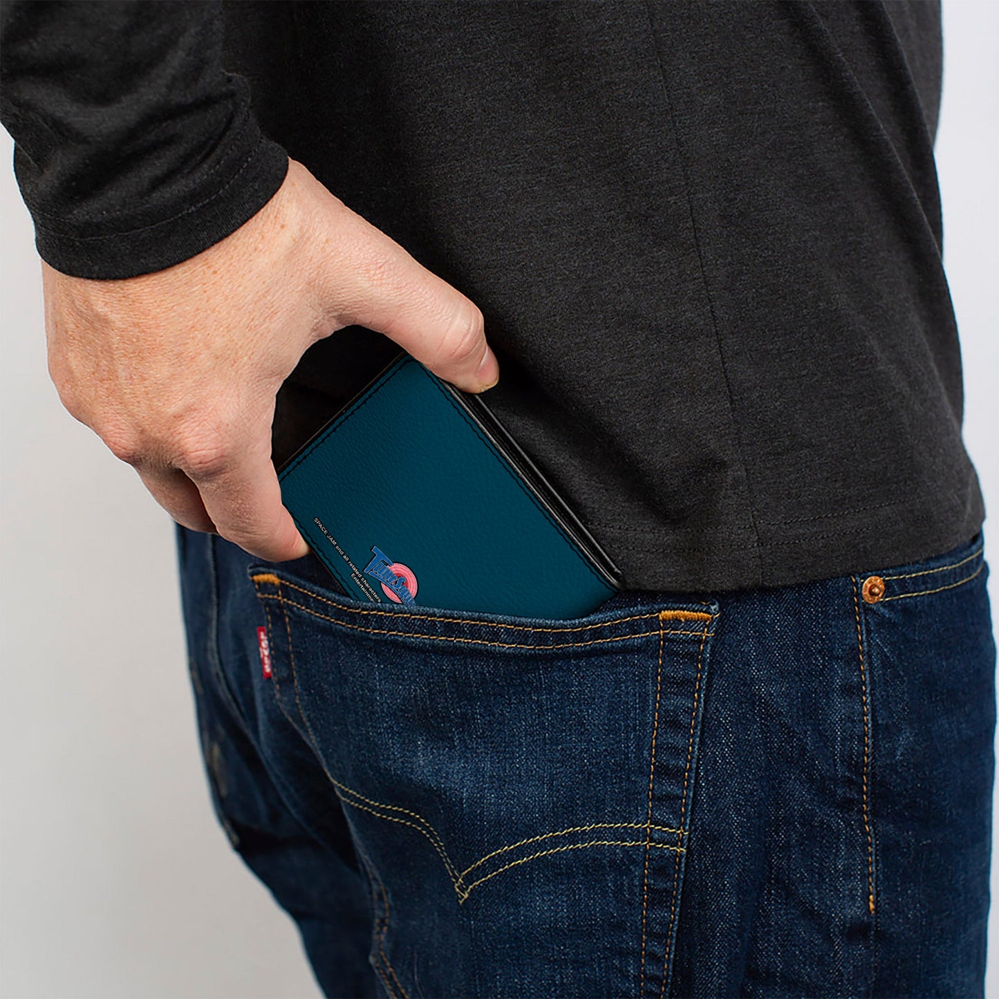 Bi-Fold Wallet - Space Jam Tunes Squad 7-Players Group Pose Galaxy Blues