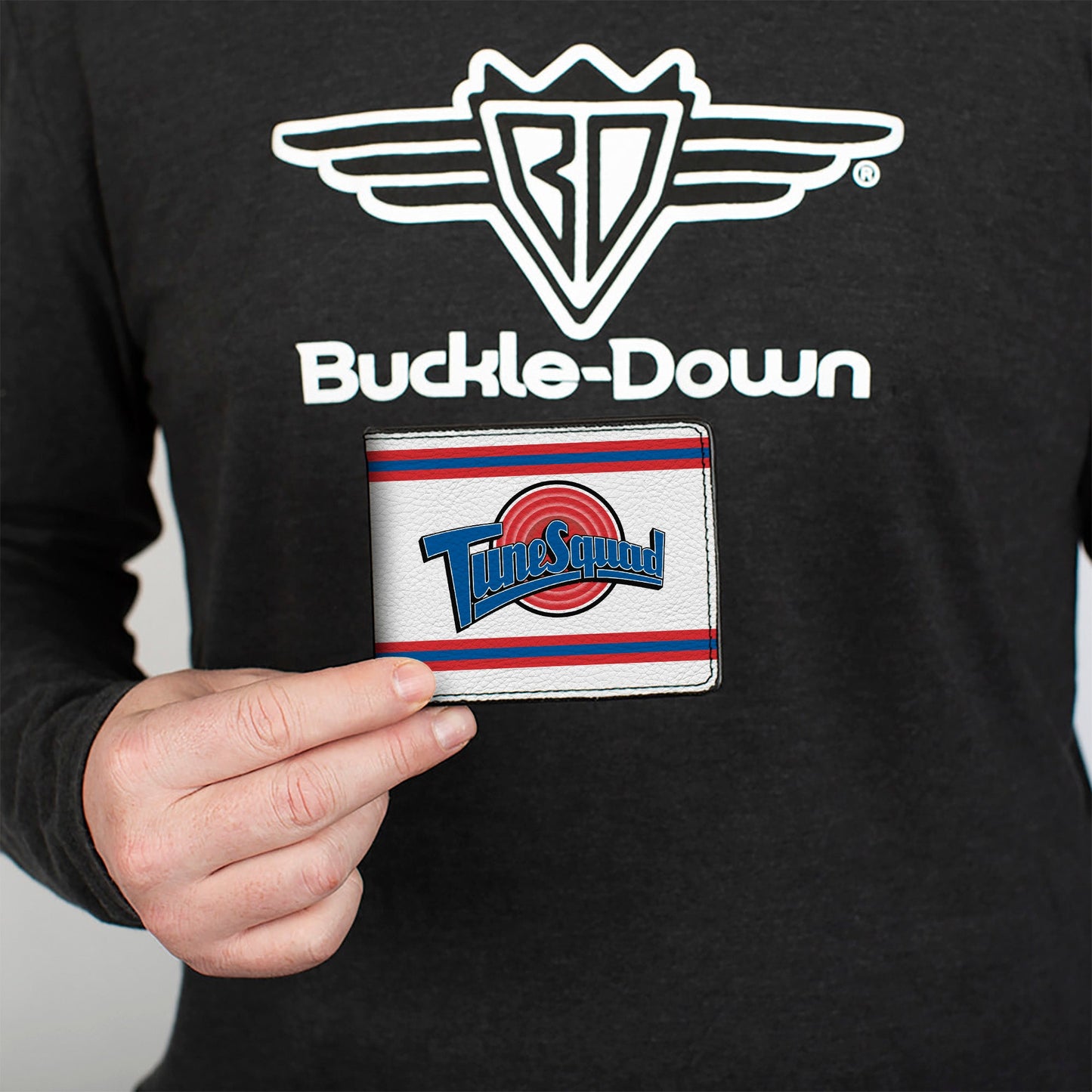 Bi-Fold Wallet - Space Jam TUNE SQUAD Logo Stripe White Red Blue