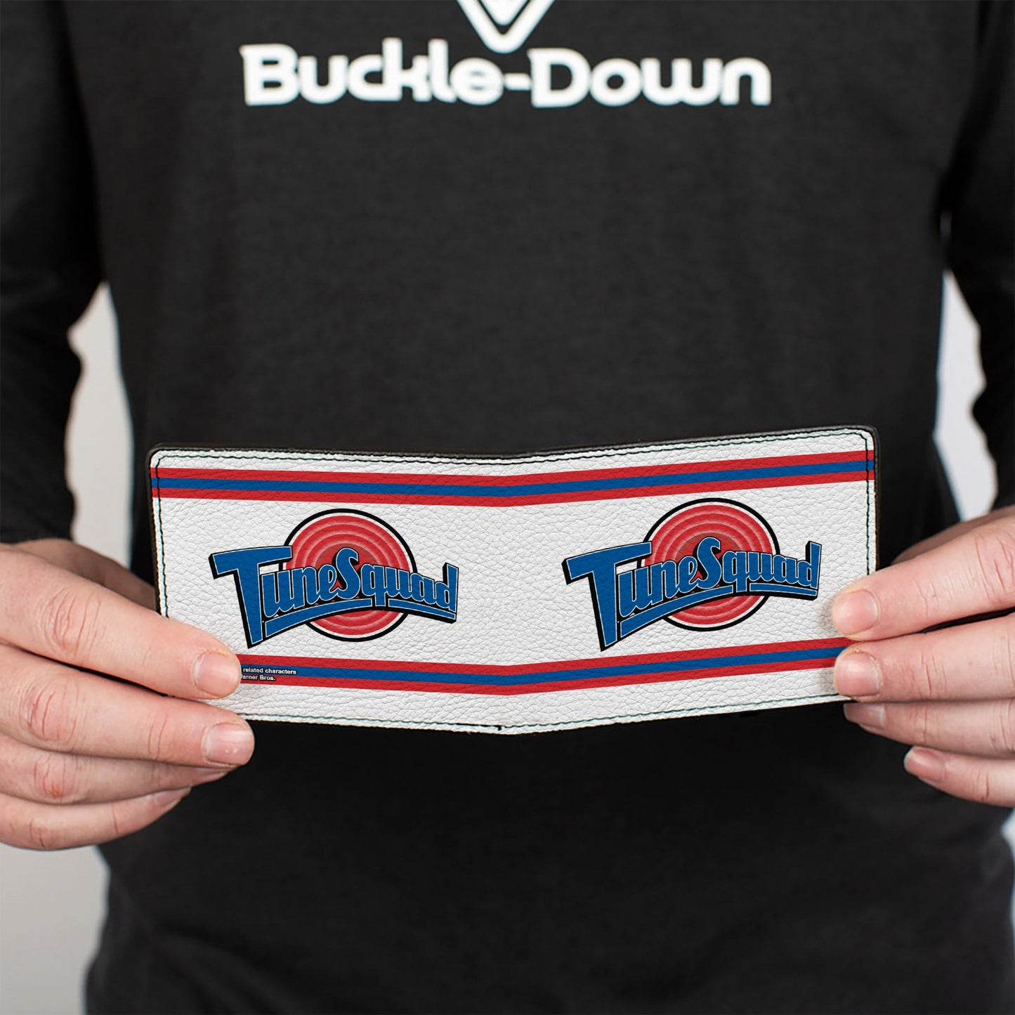 Bi-Fold Wallet - Space Jam TUNE SQUAD Logo Stripe White Red Blue