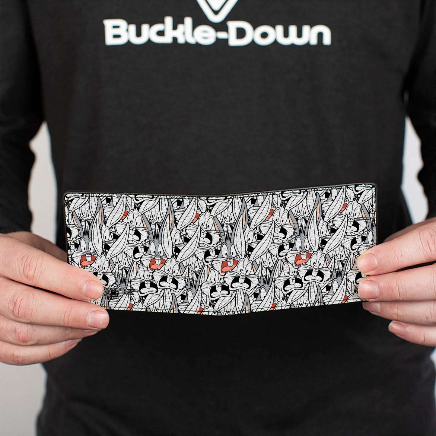 Bi-Fold Wallet - Bugs Bunny Expressions Stacked White Black Gray