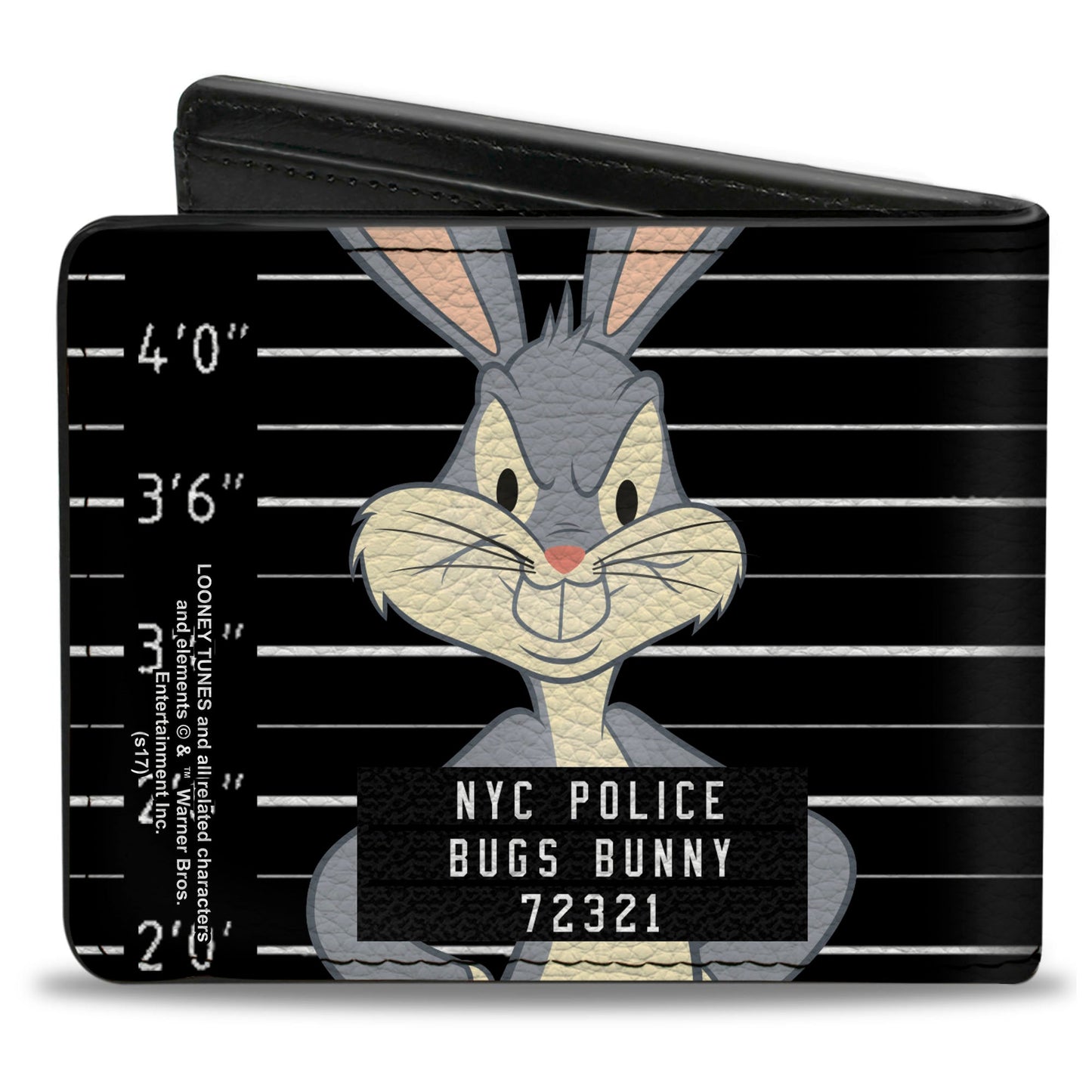 Bi-Fold Wallet - BUGS BUNNY NYC POLICE Mug Shot Black White