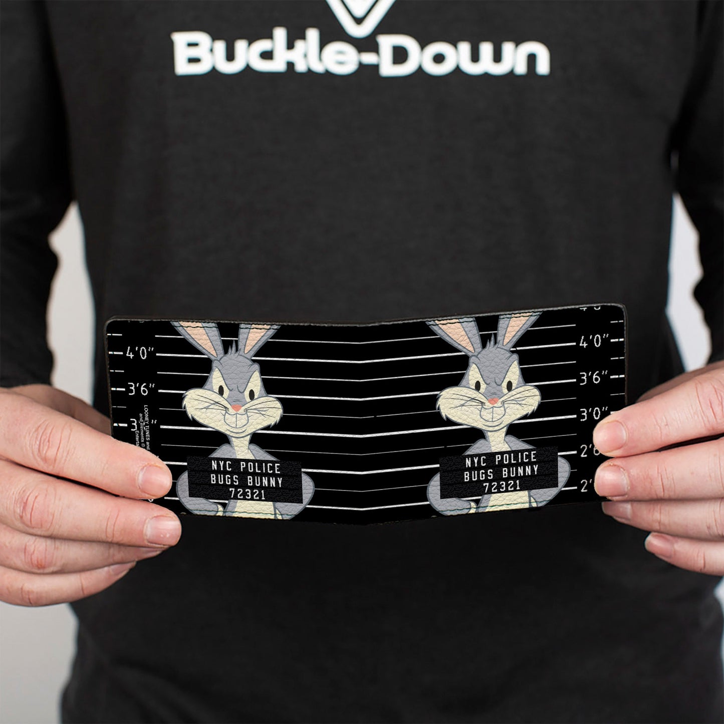 Bi-Fold Wallet - BUGS BUNNY NYC POLICE Mug Shot Black White