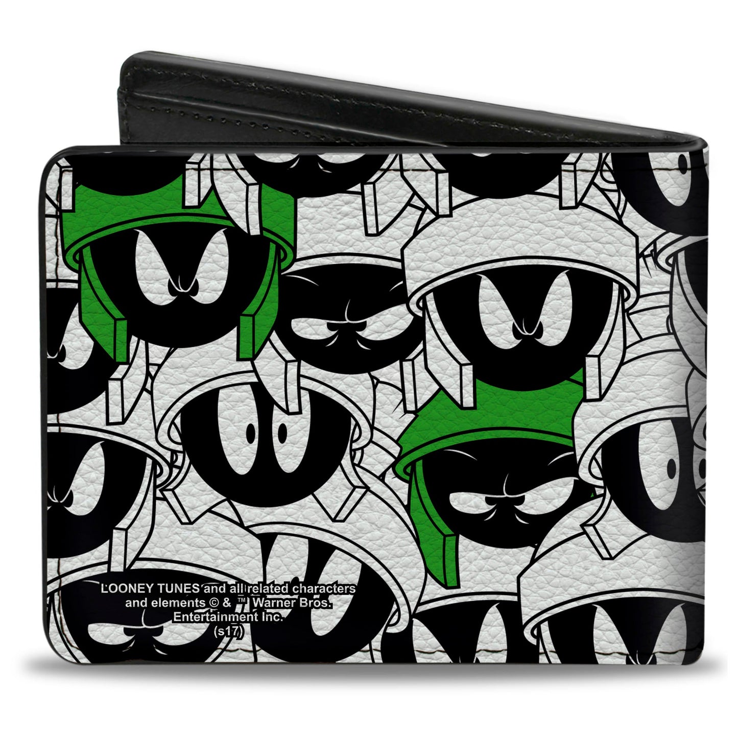 Bi-Fold Wallet - Marvin the Martian Expressions Stacked White Black Green Yellows