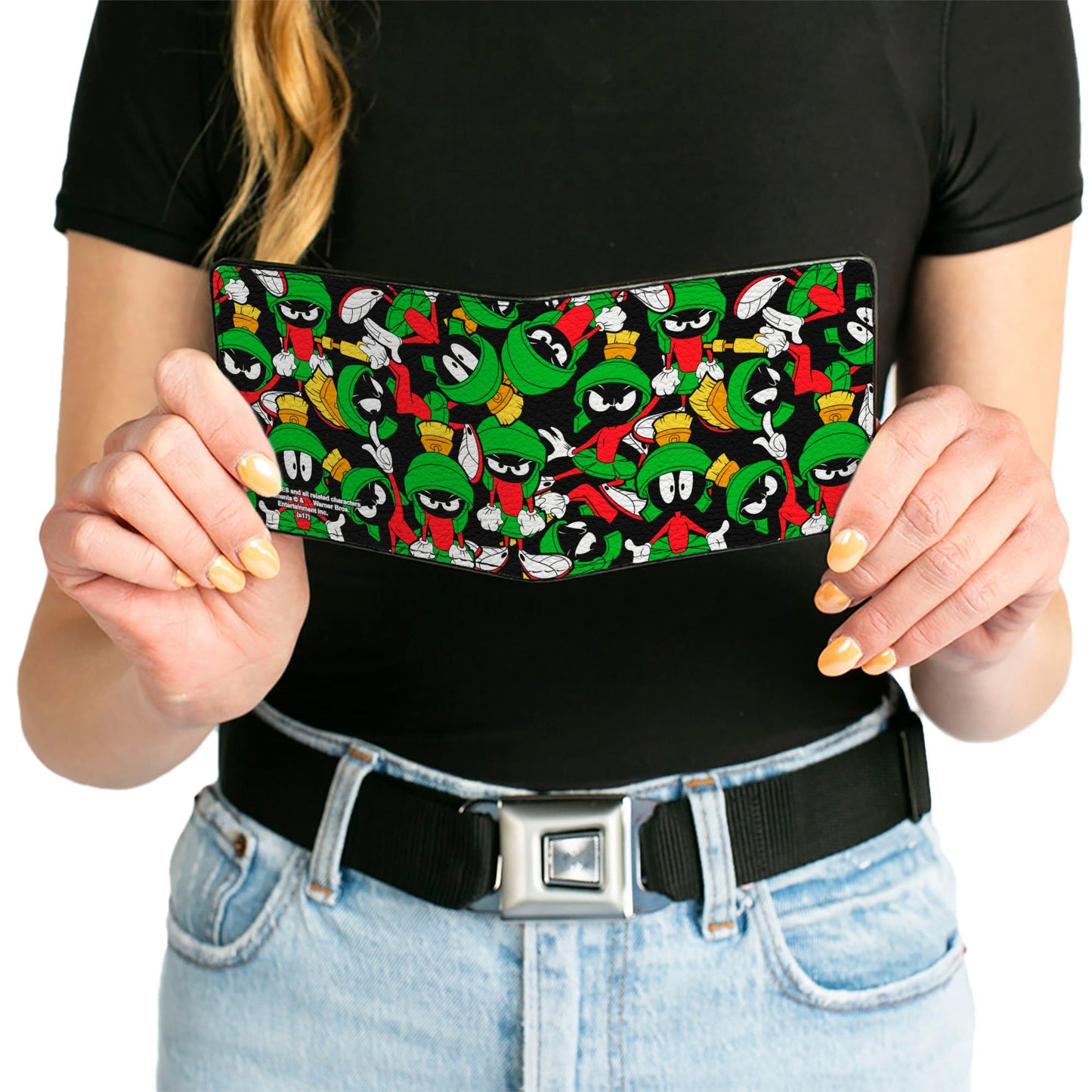 Bi-Fold Wallet - Marvin the Martian Poses Scattered Black