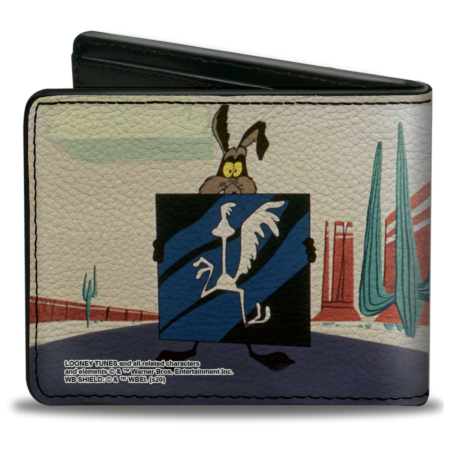 Bi-Fold Wallet - LOONEY TUNES Wile E. Coyote and Road Runner Scene Blocks