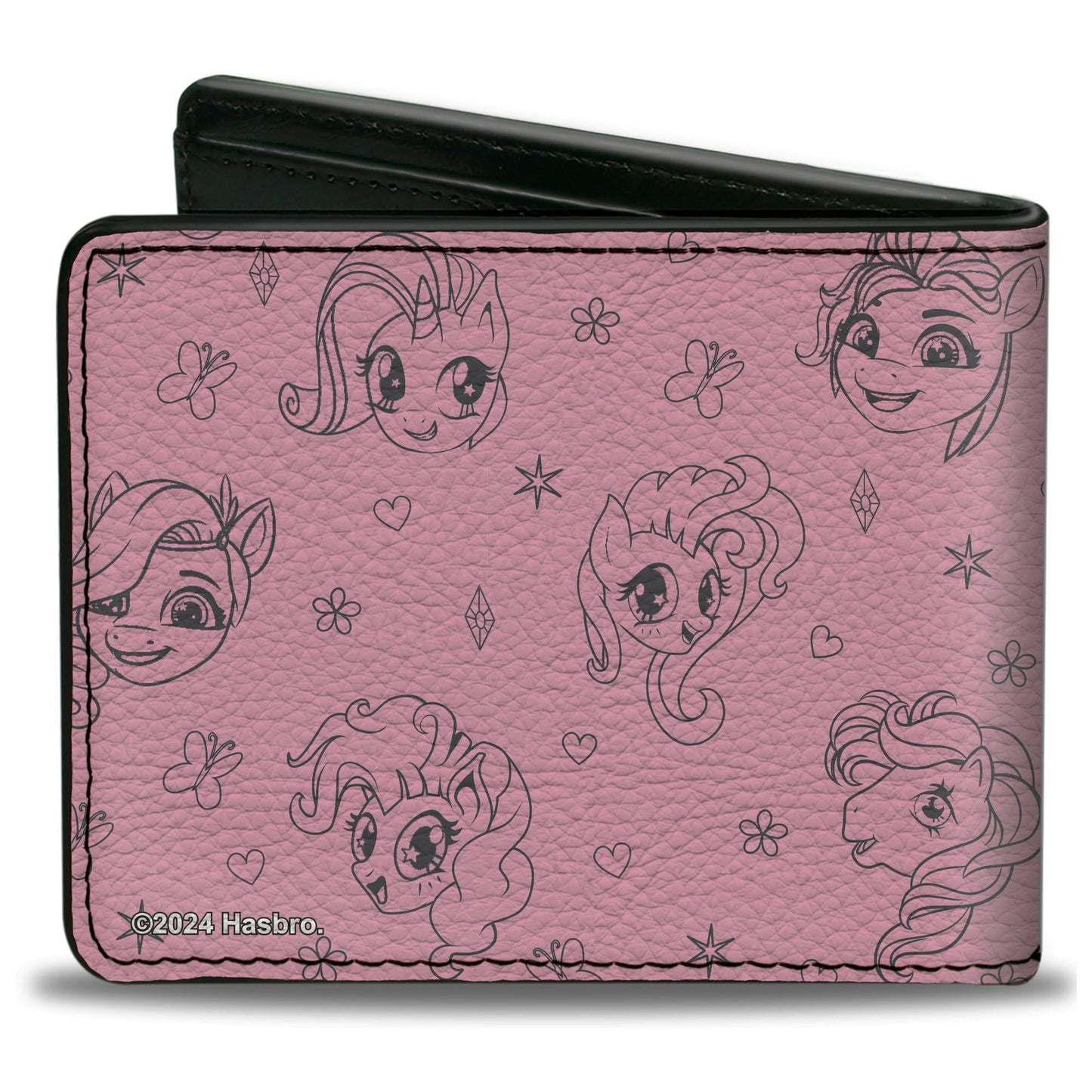 Bi-Fold Wallet - MY LITTLE PONY Title Logo with Pony and Cutie Mark Collage Pink