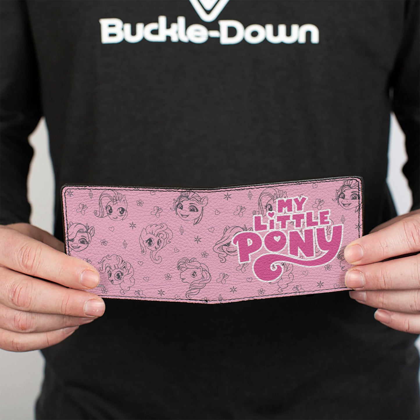 Bi-Fold Wallet - MY LITTLE PONY Title Logo with Pony and Cutie Mark Collage Pink