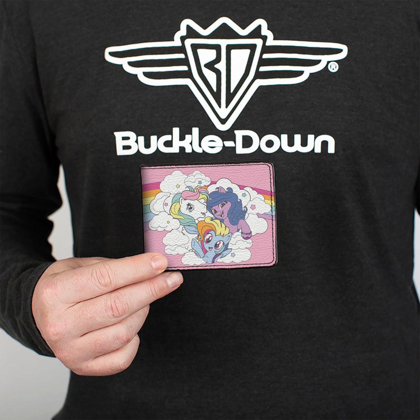 Bi-Fold Wallet - MY LITTLE PONY Three Pony Rainbow Cloud Pose Pinks