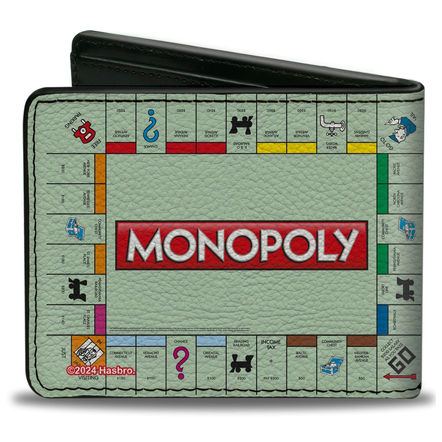 Bi-Fold Wallet - Monopoly Game Board Layout