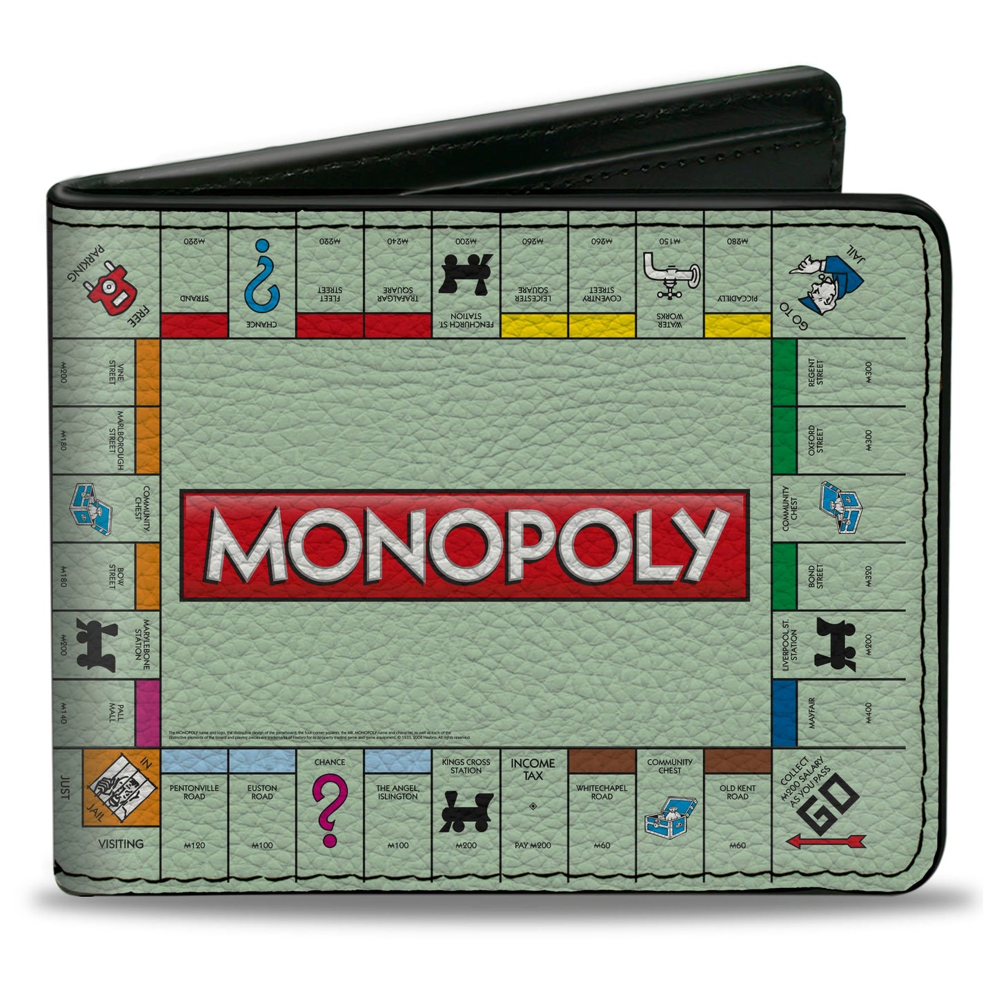 Bi-Fold Wallet - Monopoly Game Board Layout
