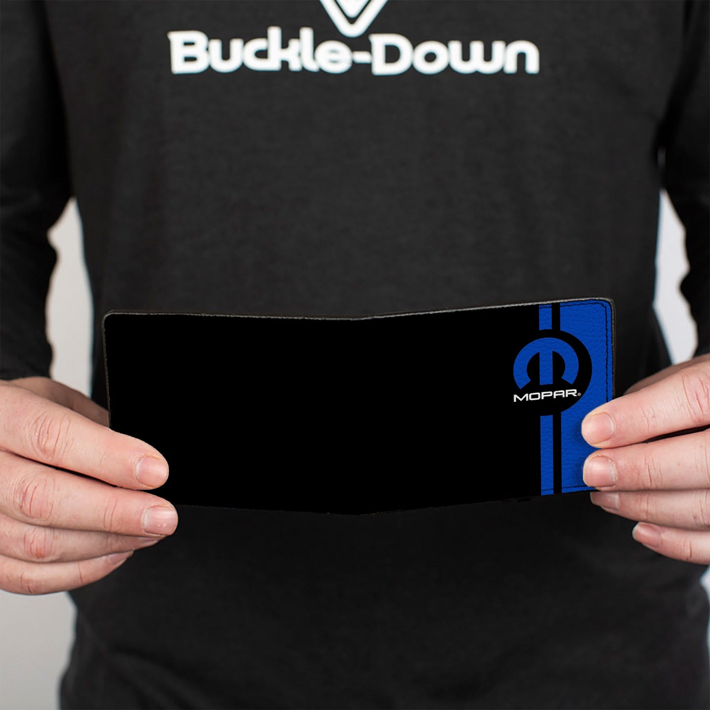 Bi-Fold Wallet - MOPAR Logo Stripe Black Blue